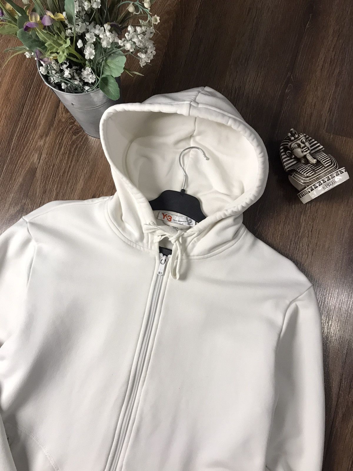 Japanese Brand × Y-3 × Yohji Yamamoto Vintage Y-3 Adidas white zip hoodie Size US XL / EU 56 / 4 - 9 Thumbnail