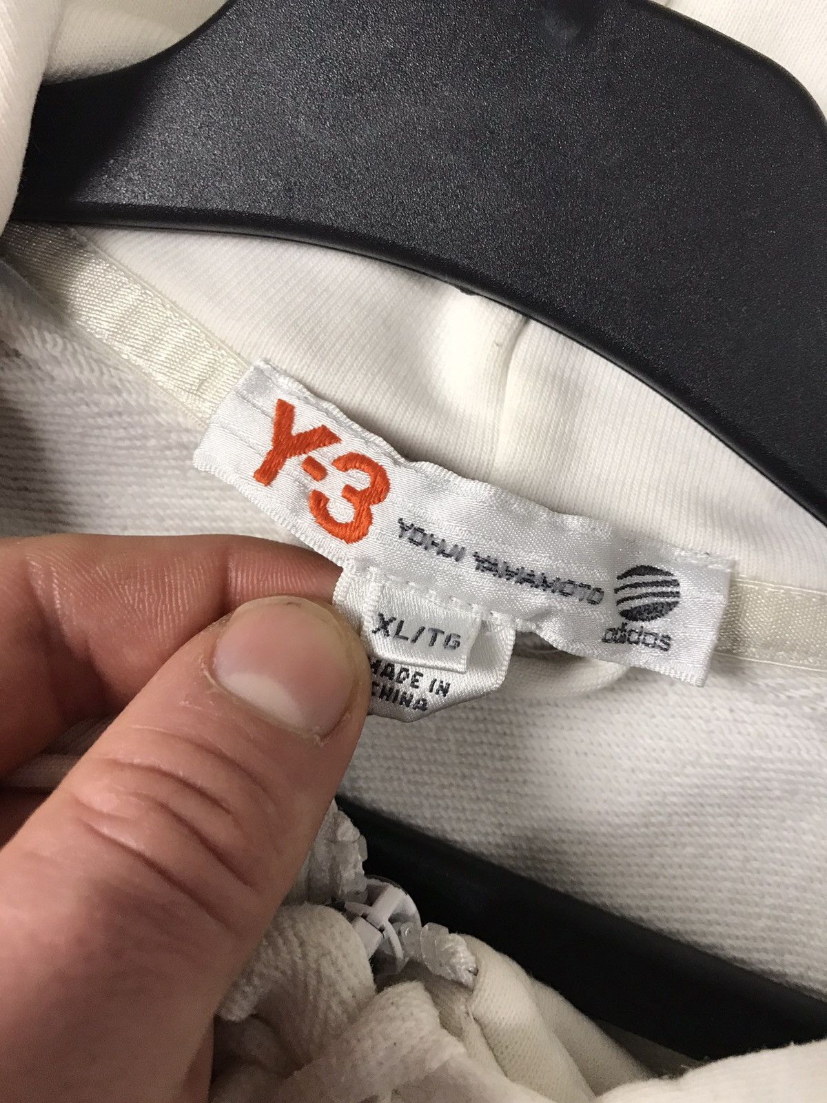 Japanese Brand × Y-3 × Yohji Yamamoto Vintage Y-3 Adidas white zip hoodie Size US XL / EU 56 / 4 - 13 Thumbnail