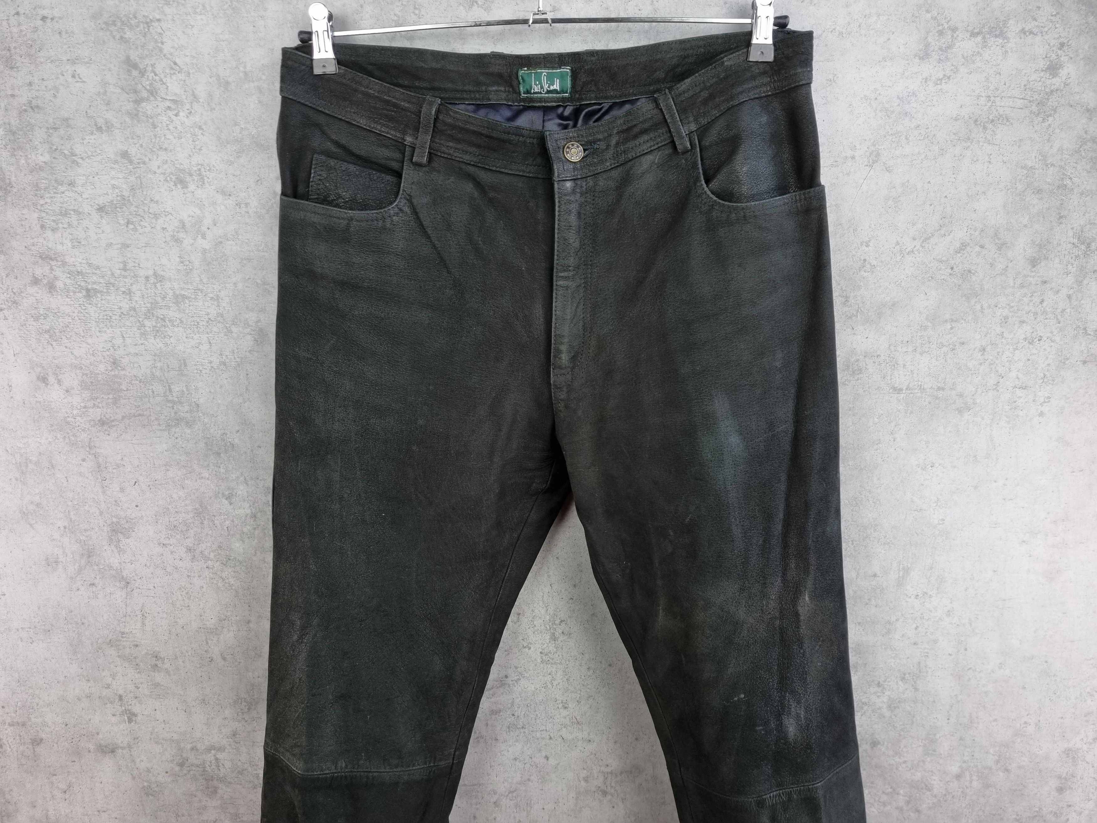 Vintage Unique 90s Suede Leather Vintage Biker Pants Size US 36 / EU 52 - 4 Thumbnail