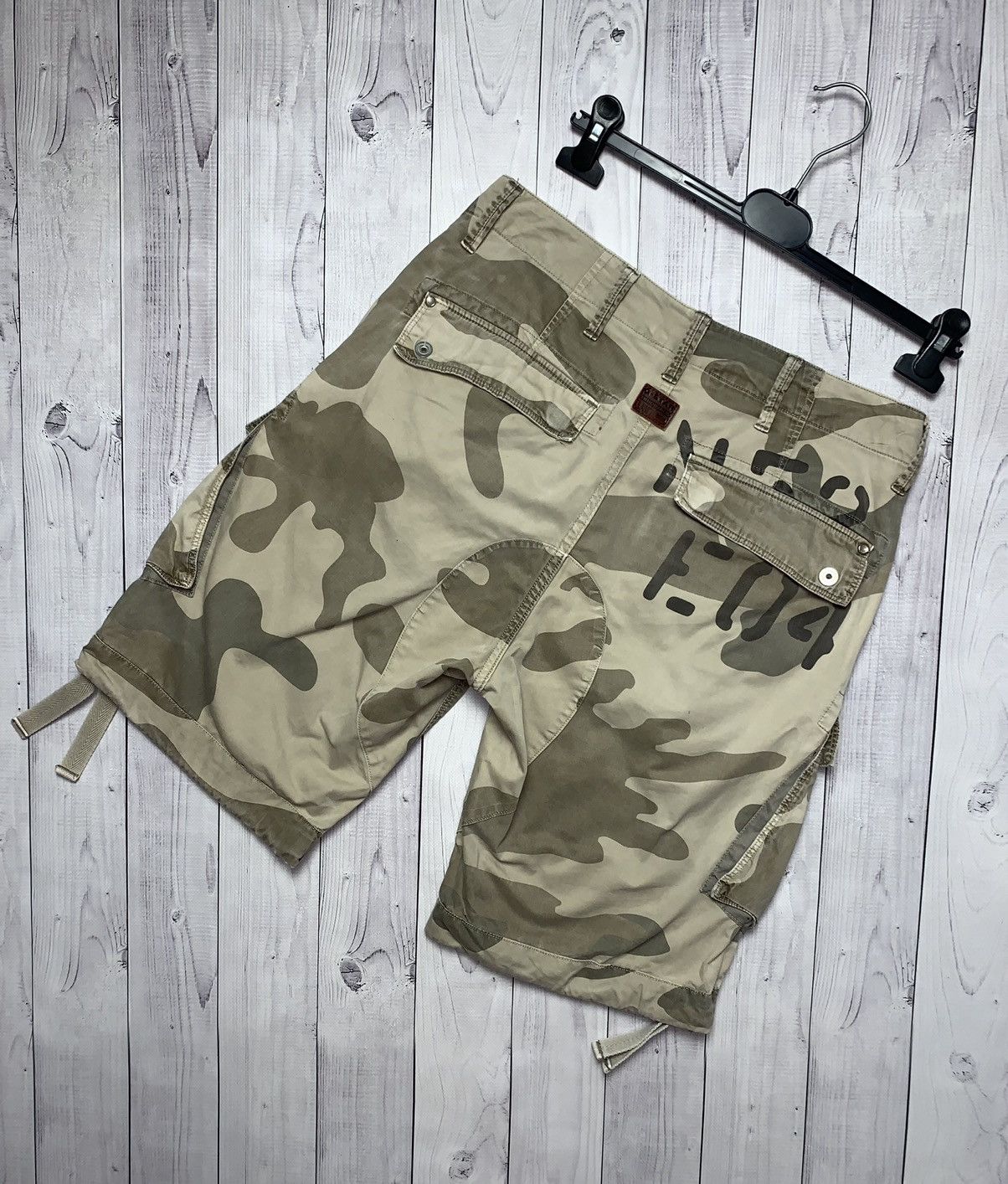 Vintage G Star cargo shorts Camo size 29