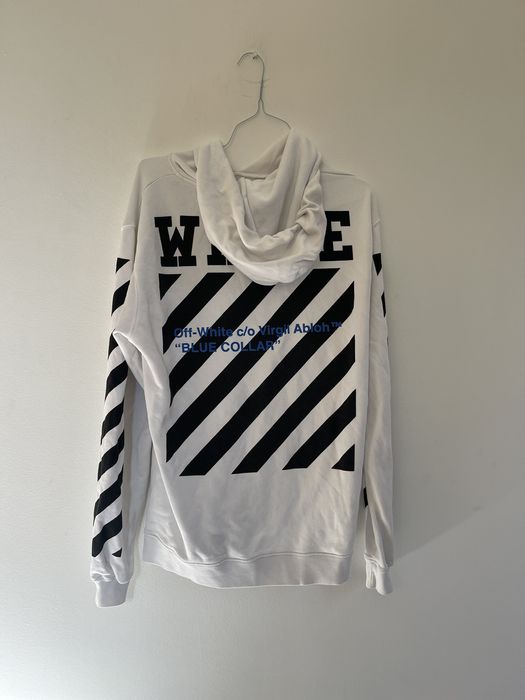 Off white hotsell blue collar hoodie