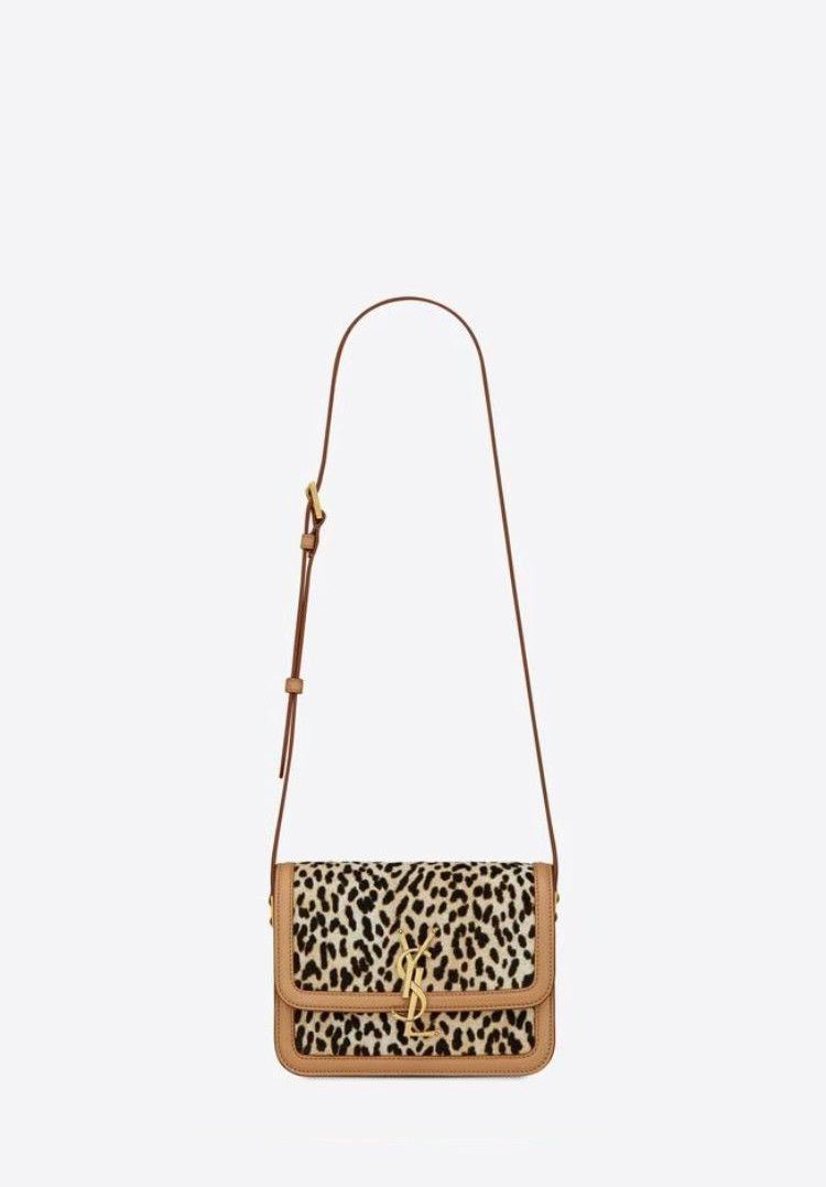 o1w1db10523 Leopard-Print Calf Hair And Leather Shoulder Bag