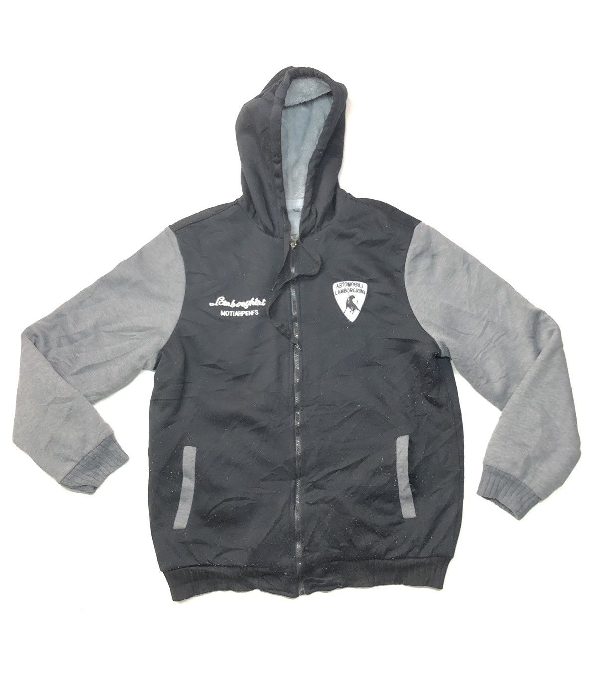 Japanese Brand × Lamborghini × Vintage VINTAGE LAMBORGINI FLEECE SWEATER HOODIE Size US L / EU 52-54 / 3 - 1 Thumbnail