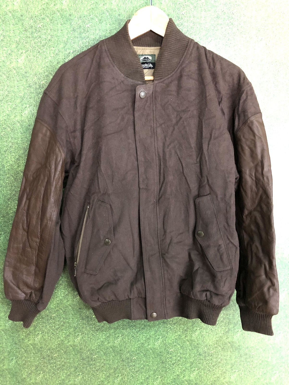 Japanese Brand × Vintage VINTAGE SIMPLE LIFE RENOWN NEW CASUAL JACKET LEATHER ELBOW Size US L / EU 52-54 / 3 - 1 Thumbnail