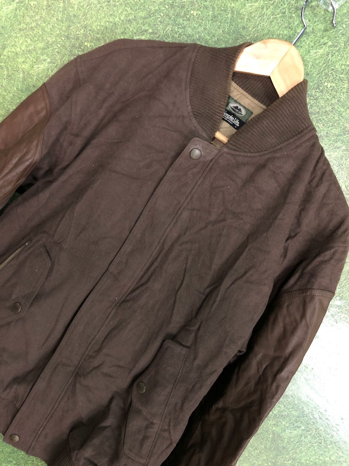 Japanese Brand × Vintage VINTAGE SIMPLE LIFE RENOWN NEW CASUAL JACKET LEATHER ELBOW Size US L / EU 52-54 / 3 - 2 Thumbnail