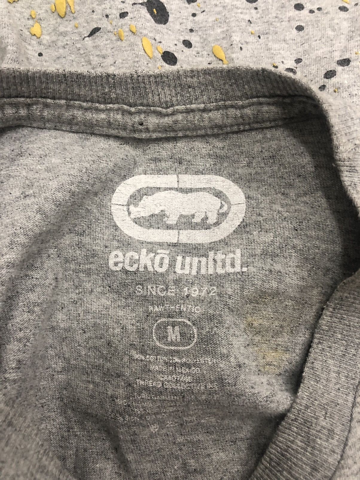 Ecko Unltd. Rare ECKO UNLTD Spell Out Big Logo Paint Splatter Style Tee Size US M / EU 48-50 / 2 - 4 Thumbnail