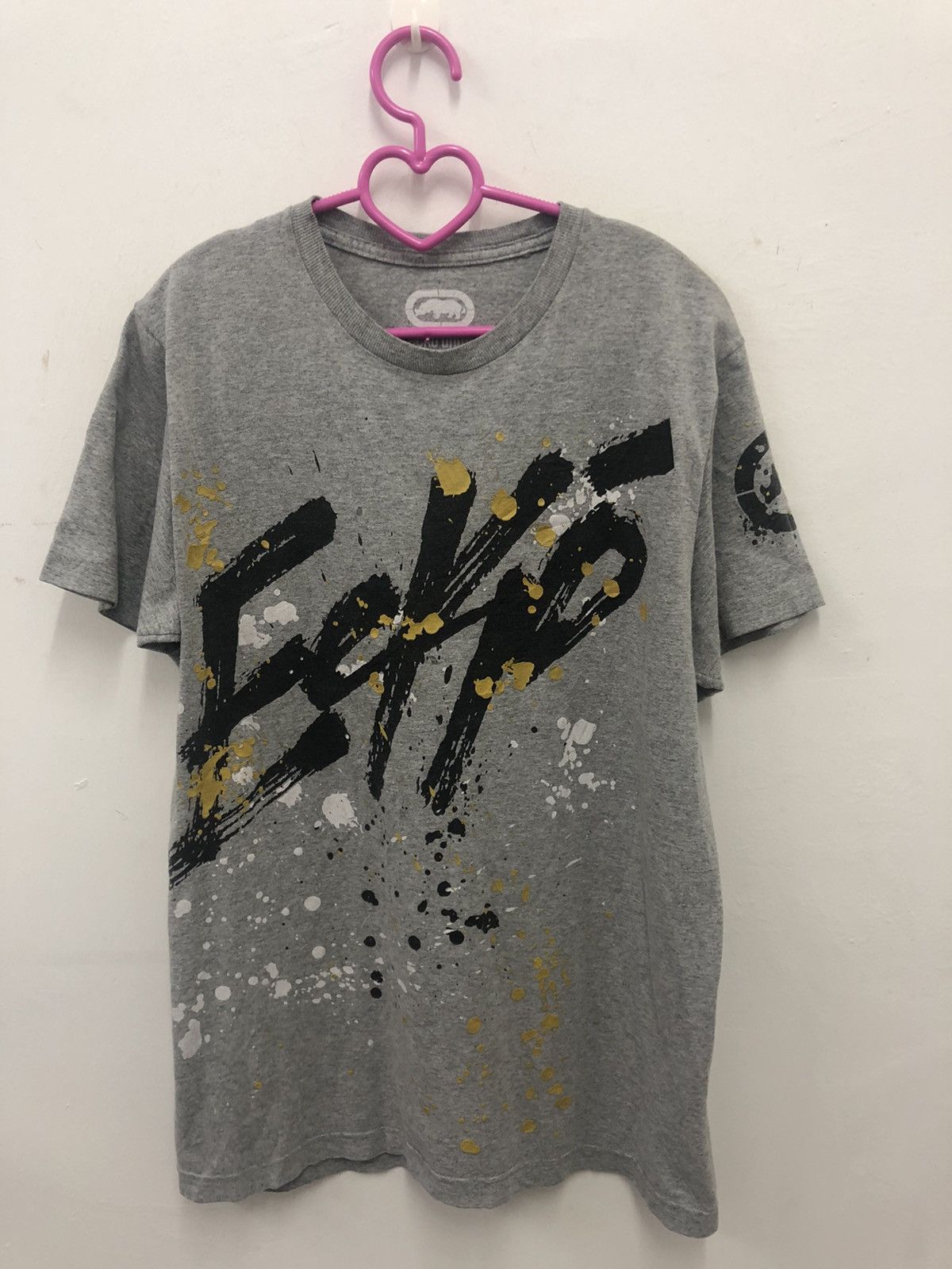 Ecko Unltd. Rare ECKO UNLTD Spell Out Big Logo Paint Splatter Style Tee Size US M / EU 48-50 / 2 - 1 Thumbnail