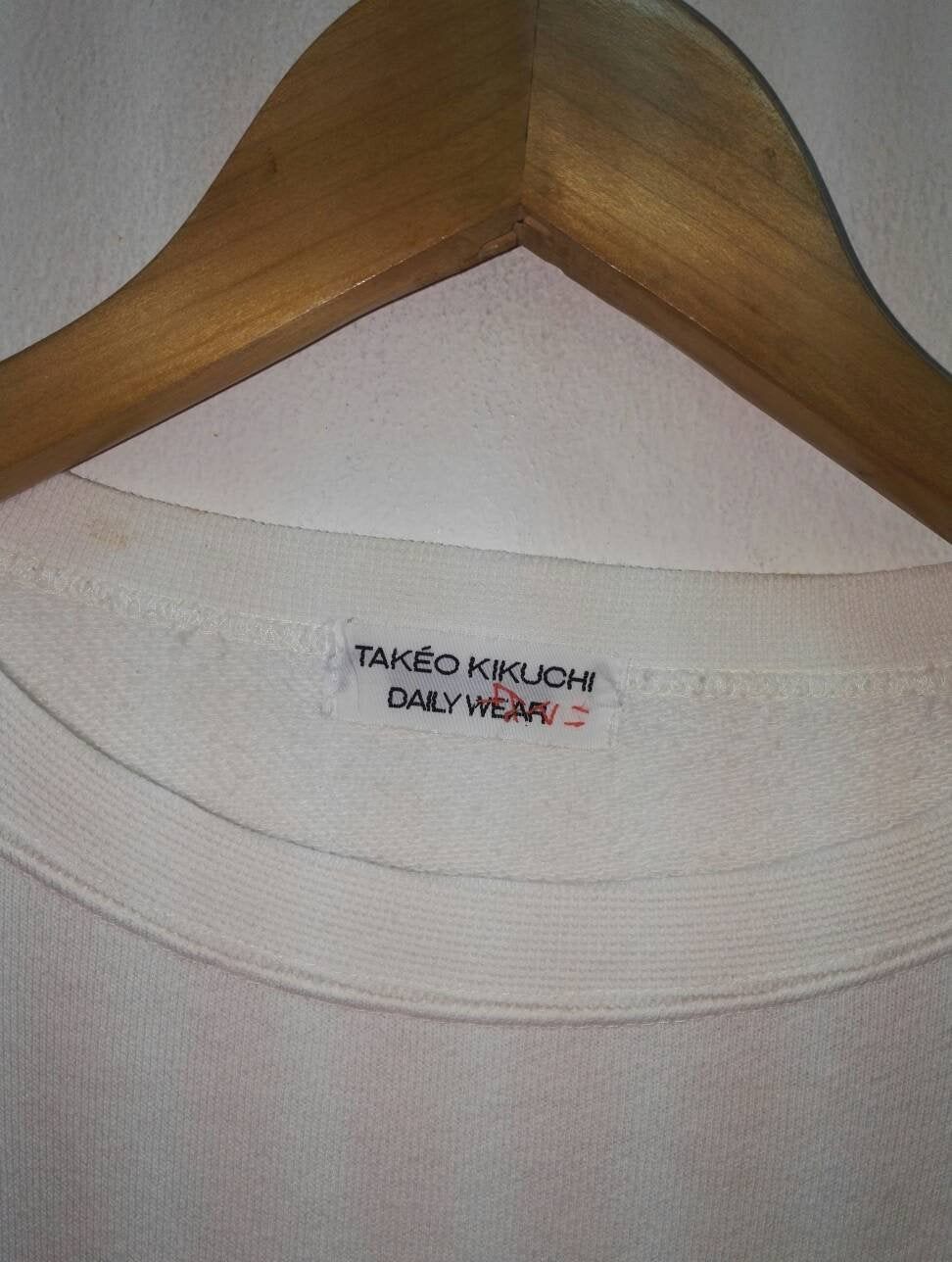 Japanese Brand Takeo Kikuchi Daily Wear Big Logo White Color Made in Japan Size US XL / EU 56 / 4 - 4 Thumbnail