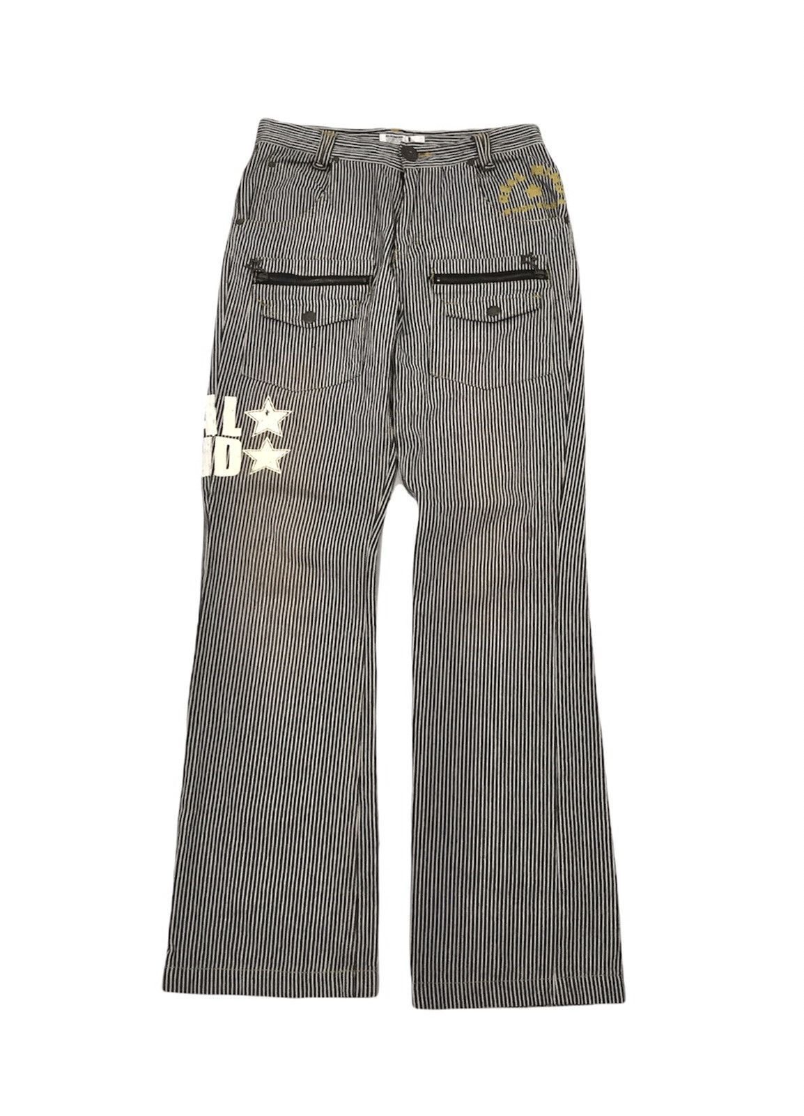Japanese Brand Realmind Japan Hickory Flare Pants Size US 30 / EU 46 - 1 Thumbnail