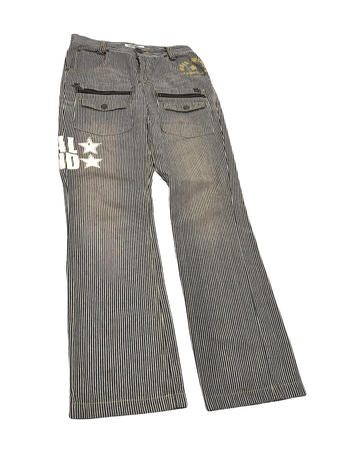 Japanese Brand Realmind Japan Hickory Flare Pants Size US 30 / EU 46 - 2 Thumbnail