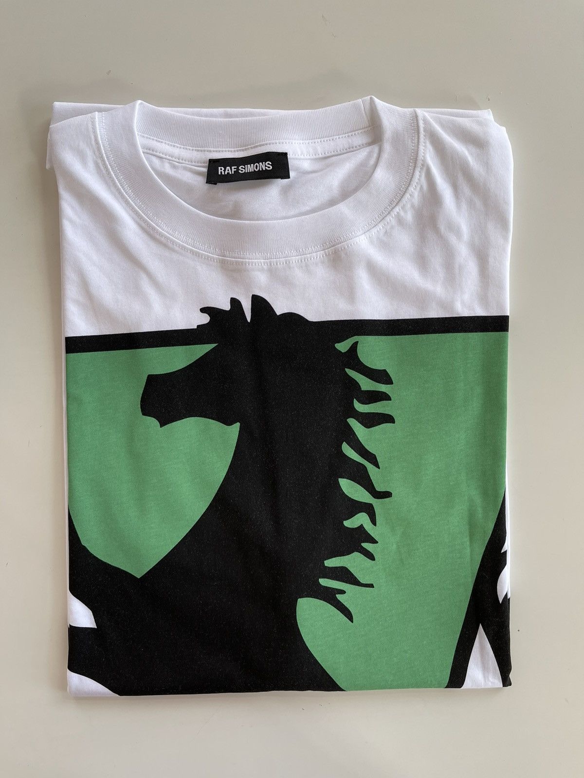 Raf Simons Raf Simons White Horse Print t-shirt Size US S / EU 44-46 / 1 - 4 Thumbnail