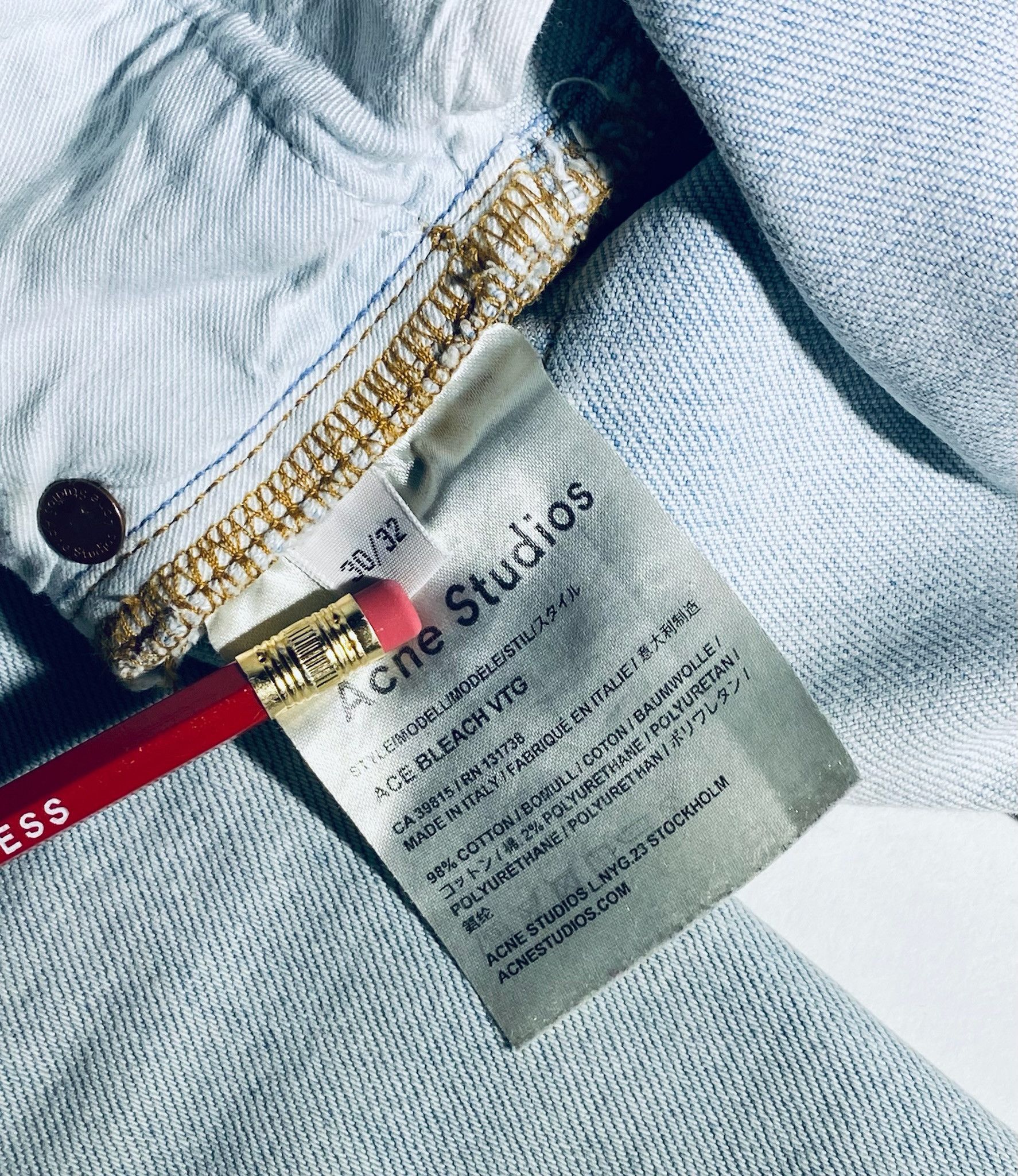 Acne Studios Acne Studios Ace Bleach VTG Jeans Size US 30 / EU 46 - 3 Thumbnail