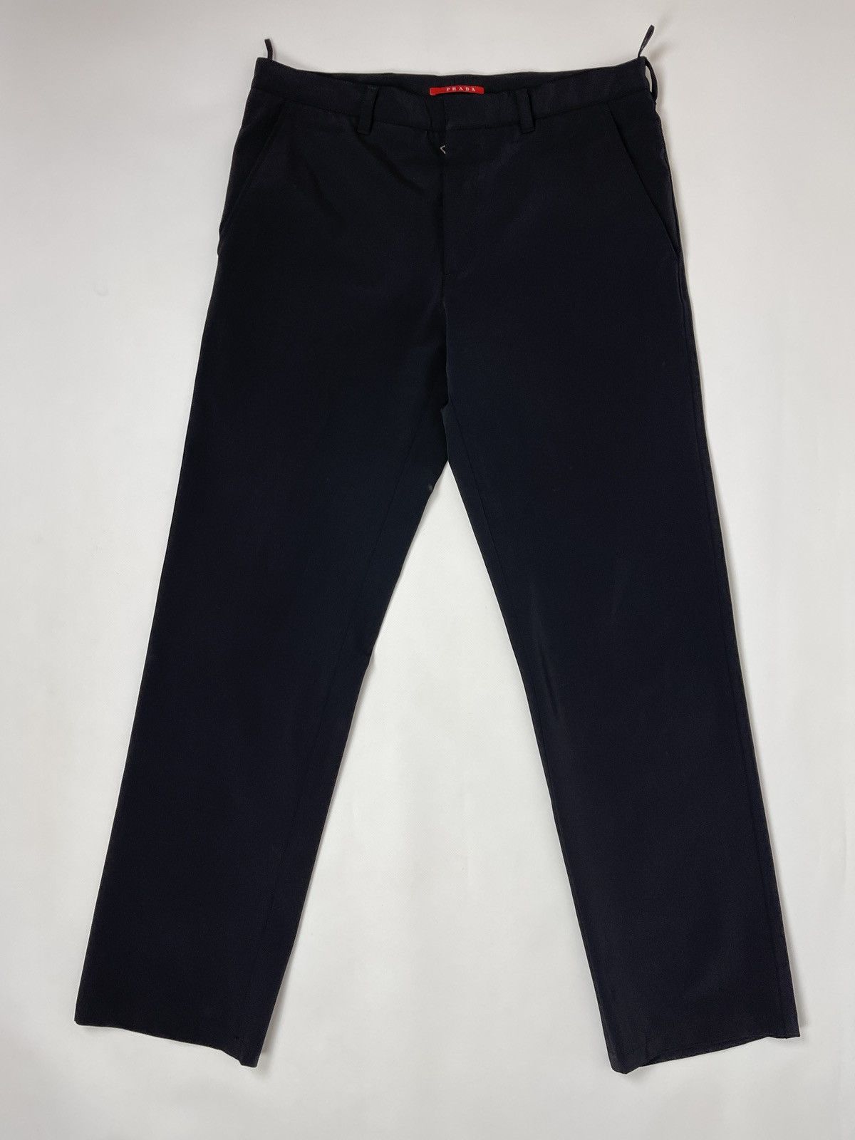 Prada Nylon shimmer black logo hype pants black tab