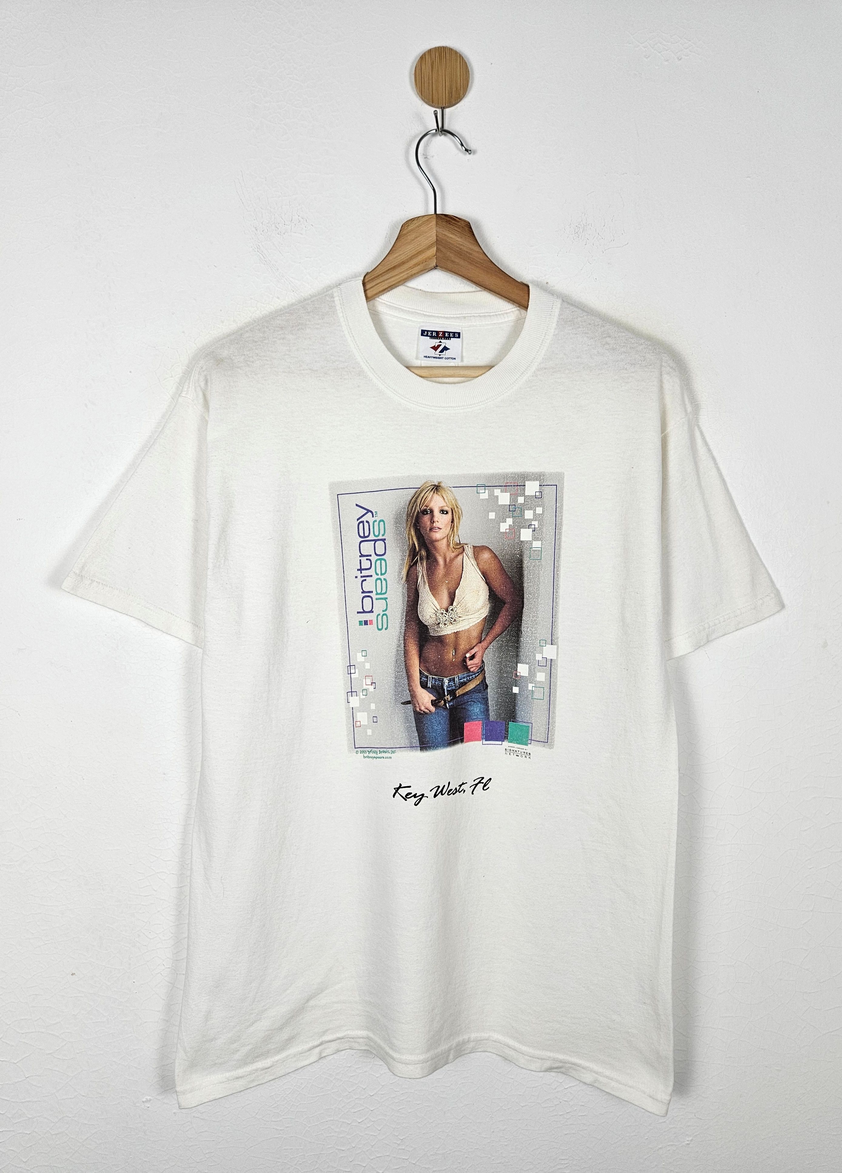 image of Rap Tees x Vintage Britney Spears 2003 Shirt in White, Men's (Size Small)