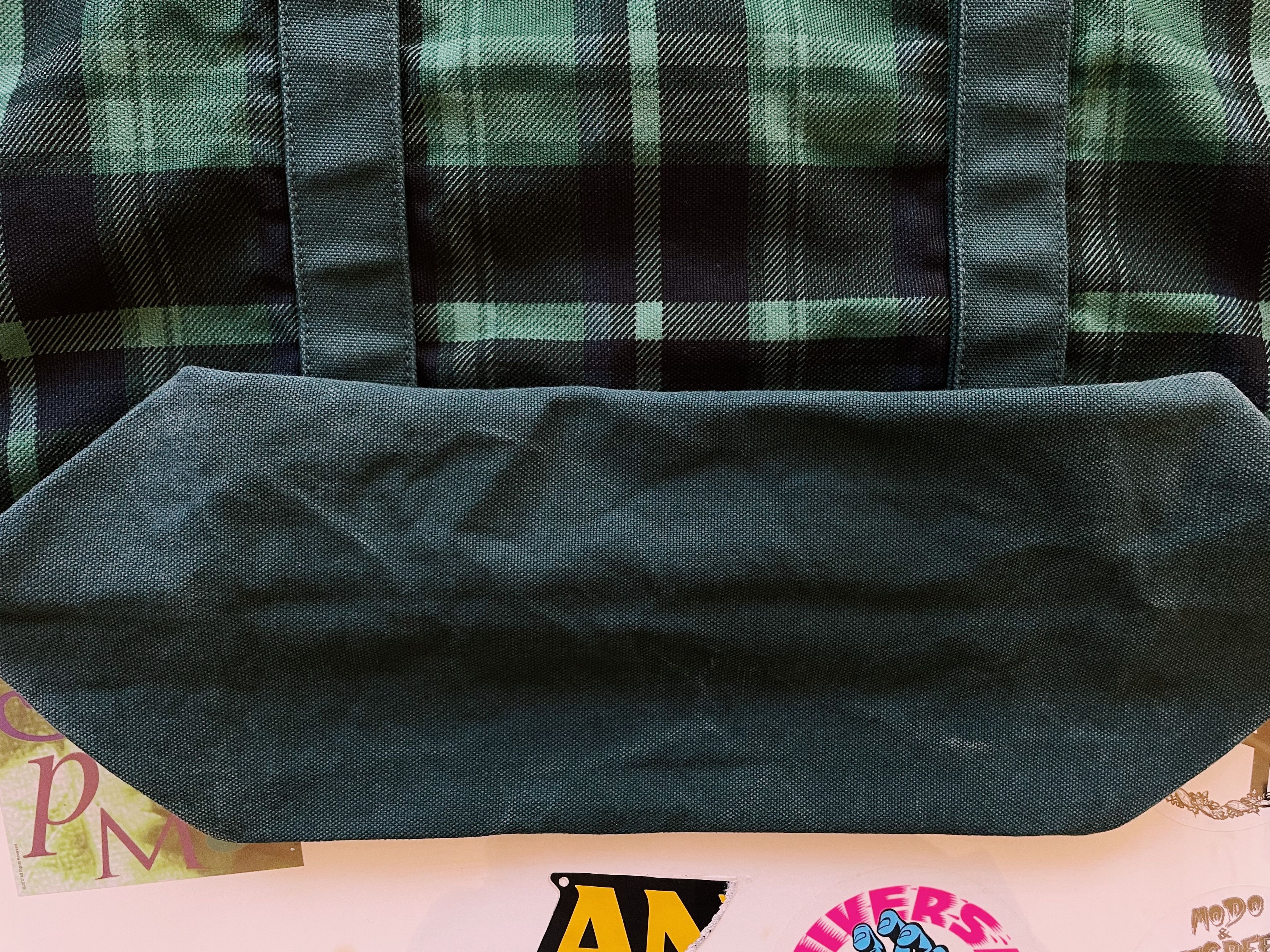Bape Bape A Bathing Ape Shibuya Check Tote Bag Green Size ONE SIZE - 3 Thumbnail