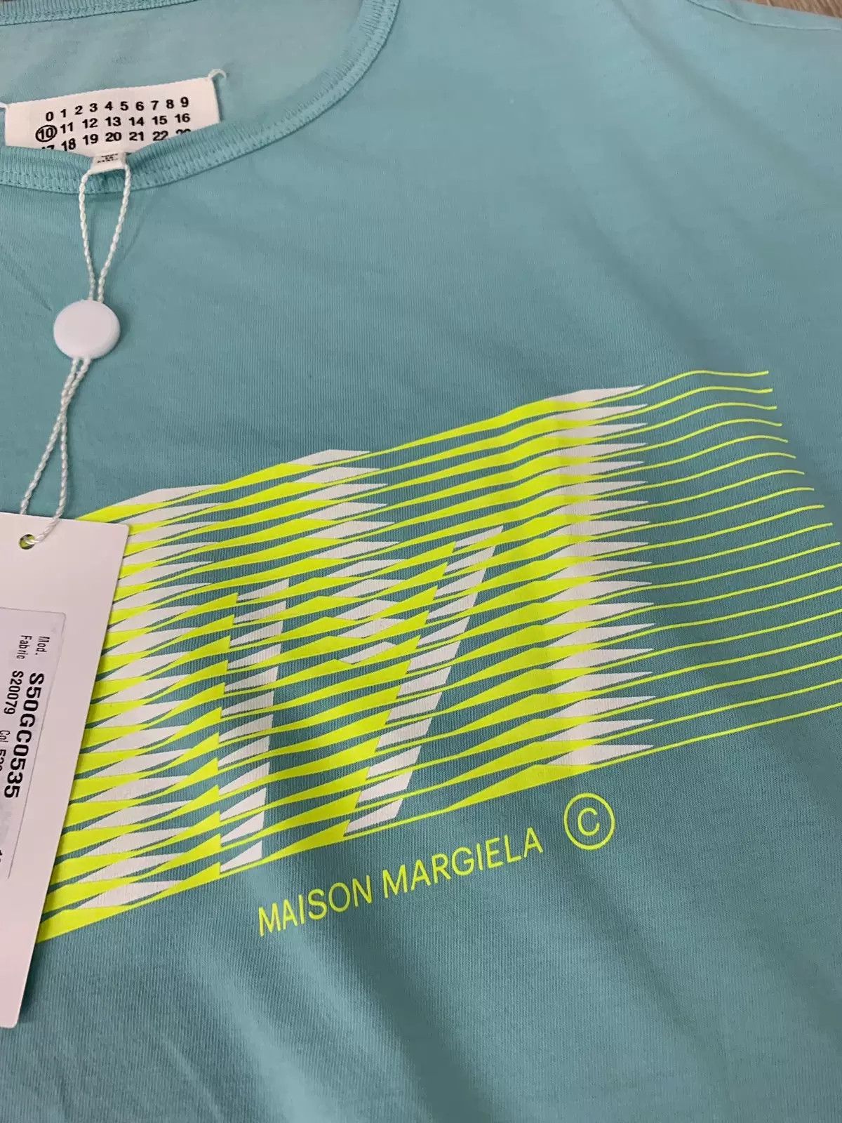 Maison Margiela Logo Tee, SS in Mint Green Size US M / EU 48-50 / 2 - 4 Thumbnail