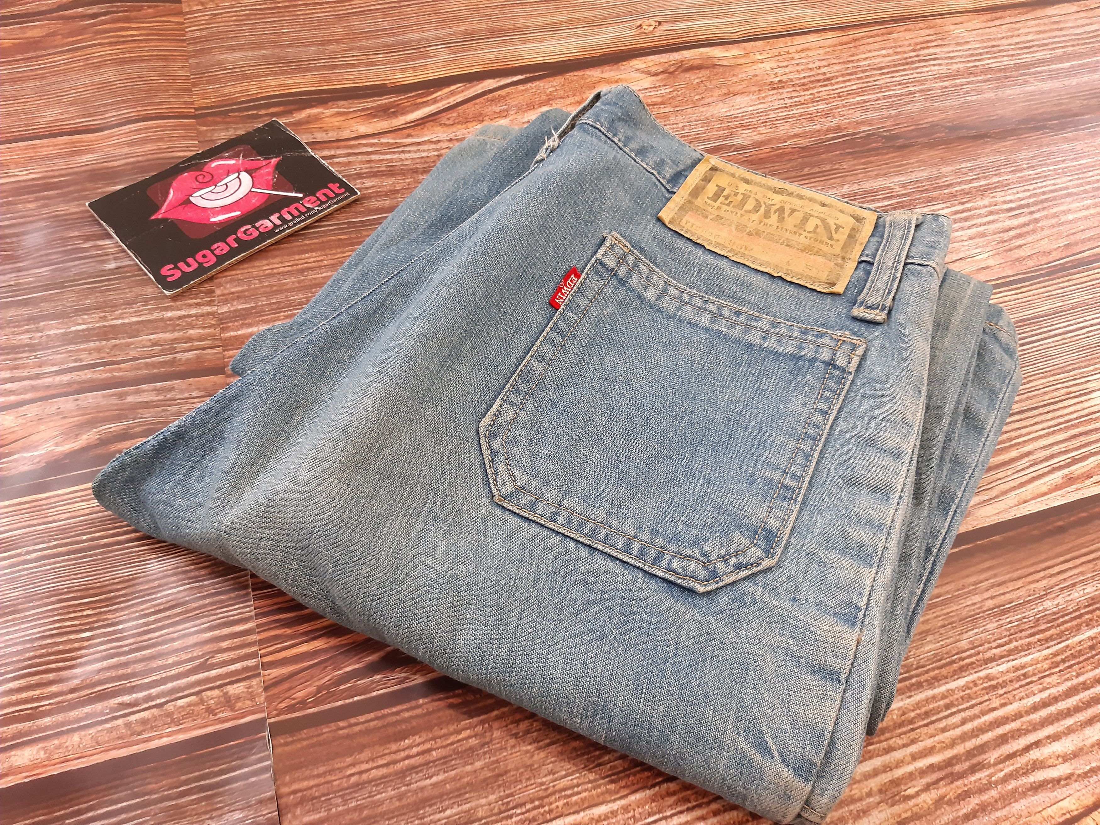 Edwin Flare Bellbottom Bootcut Jeans EDWIN SCOVILL Vintage Size 29" - 17 Thumbnail