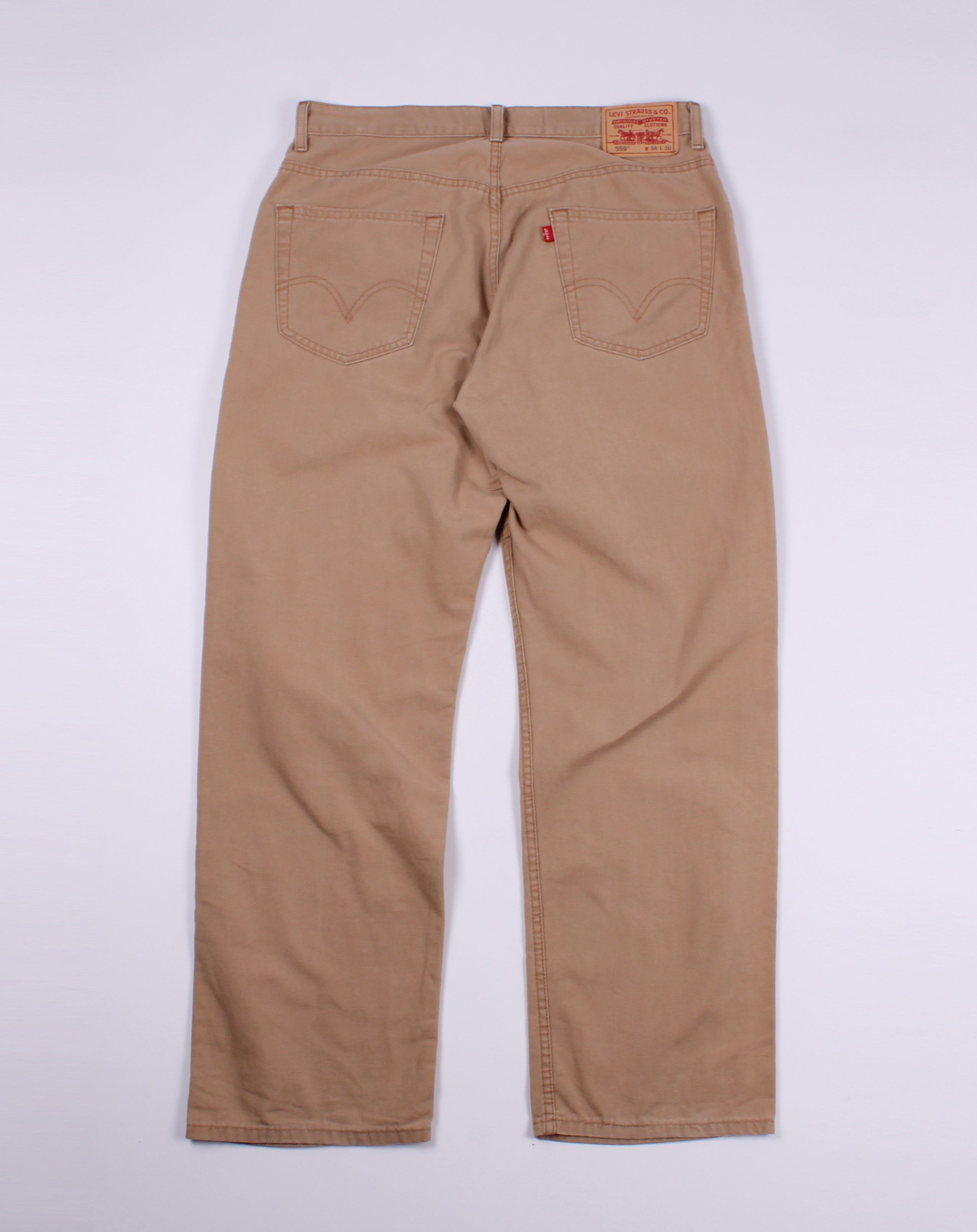 Levi's Levi's 559 Sand Khaki Straight Denim Pants Size US 34 / EU 50 - 6 Thumbnail