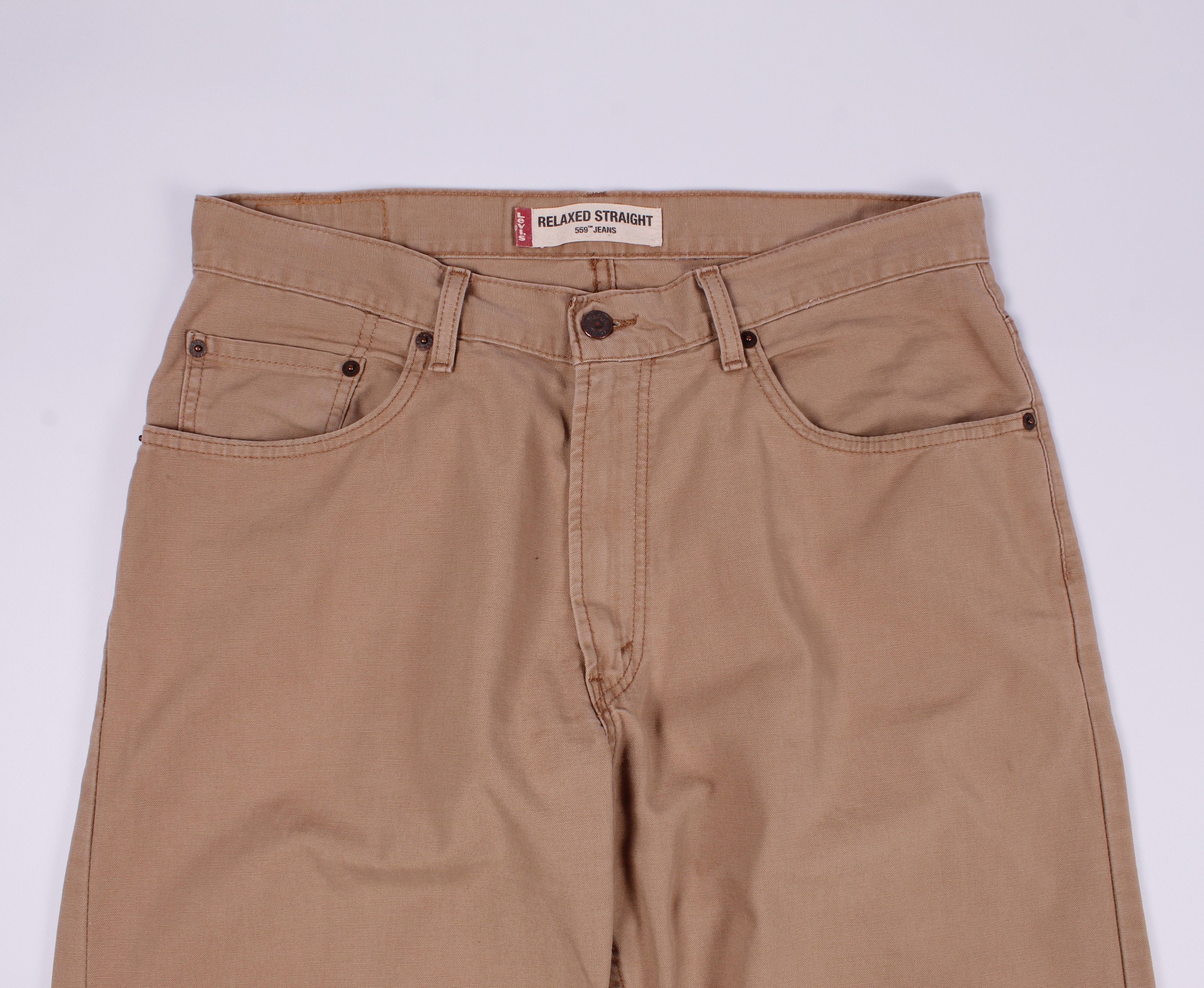 Levi's Levi's 559 Sand Khaki Straight Denim Pants Size US 34 / EU 50 - 2 Thumbnail