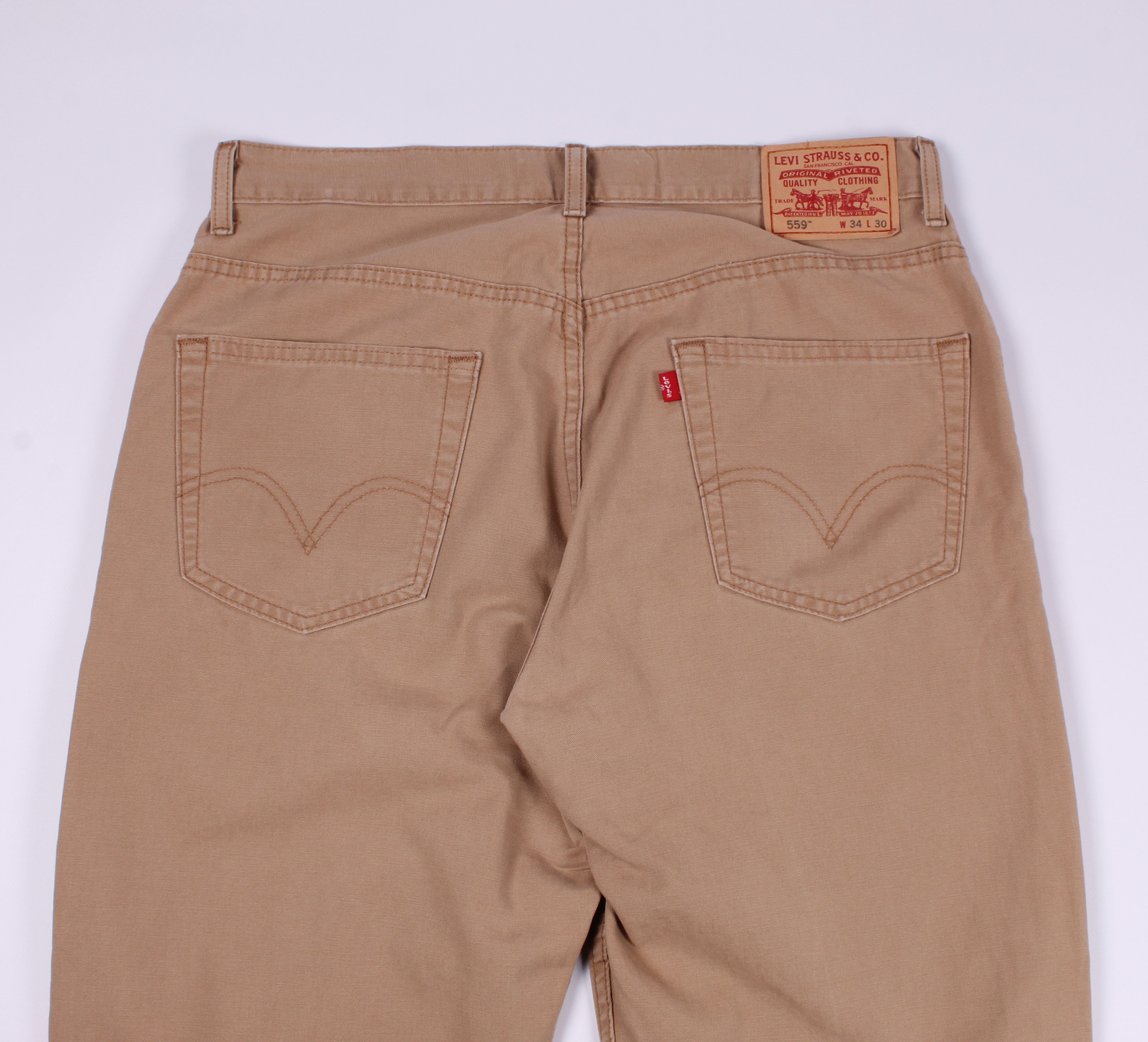 Levi's Levi's 559 Sand Khaki Straight Denim Pants Size US 34 / EU 50 - 5 Thumbnail