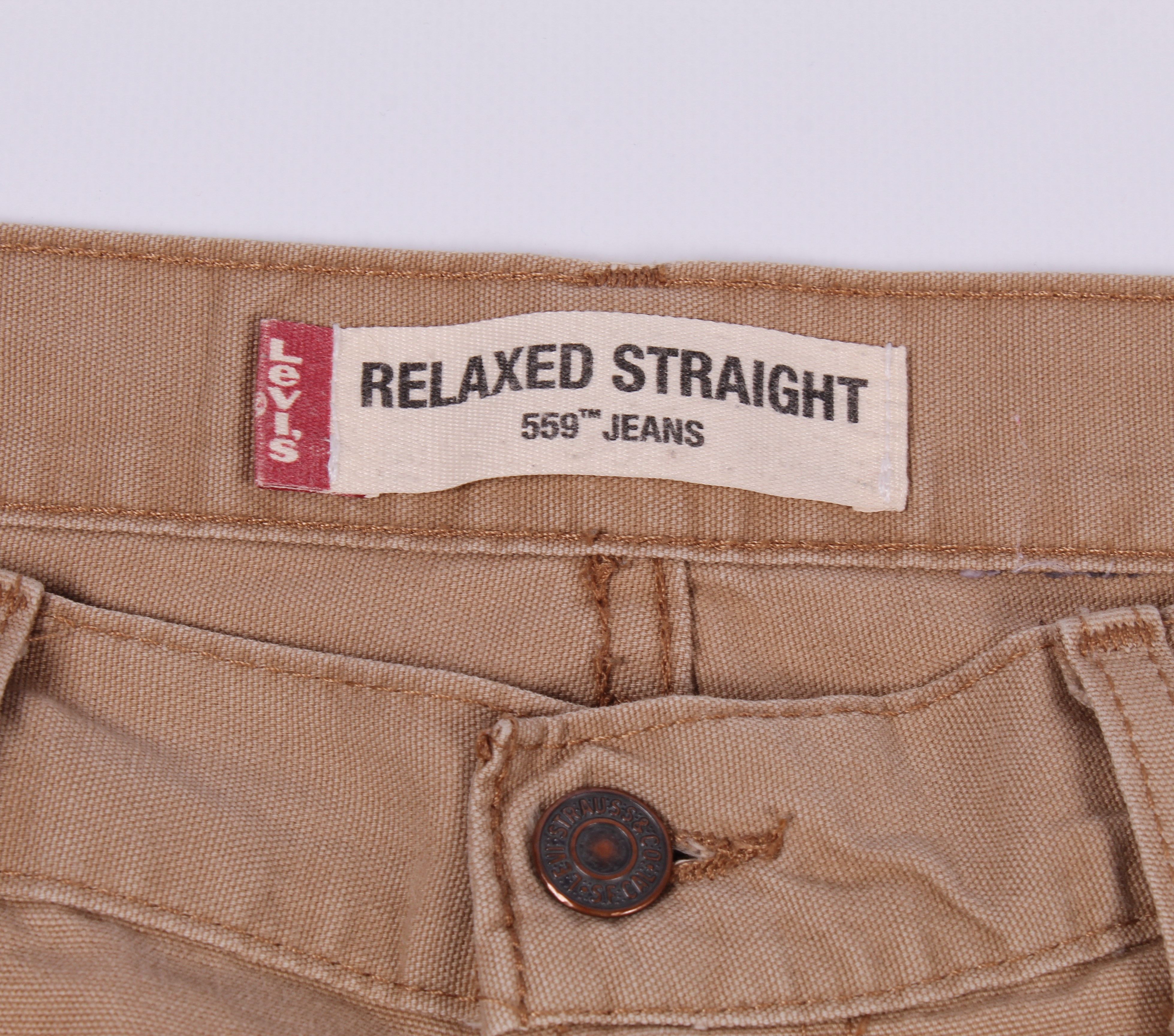 Levi's Levi's 559 Sand Khaki Straight Denim Pants Size US 34 / EU 50 - 3 Thumbnail