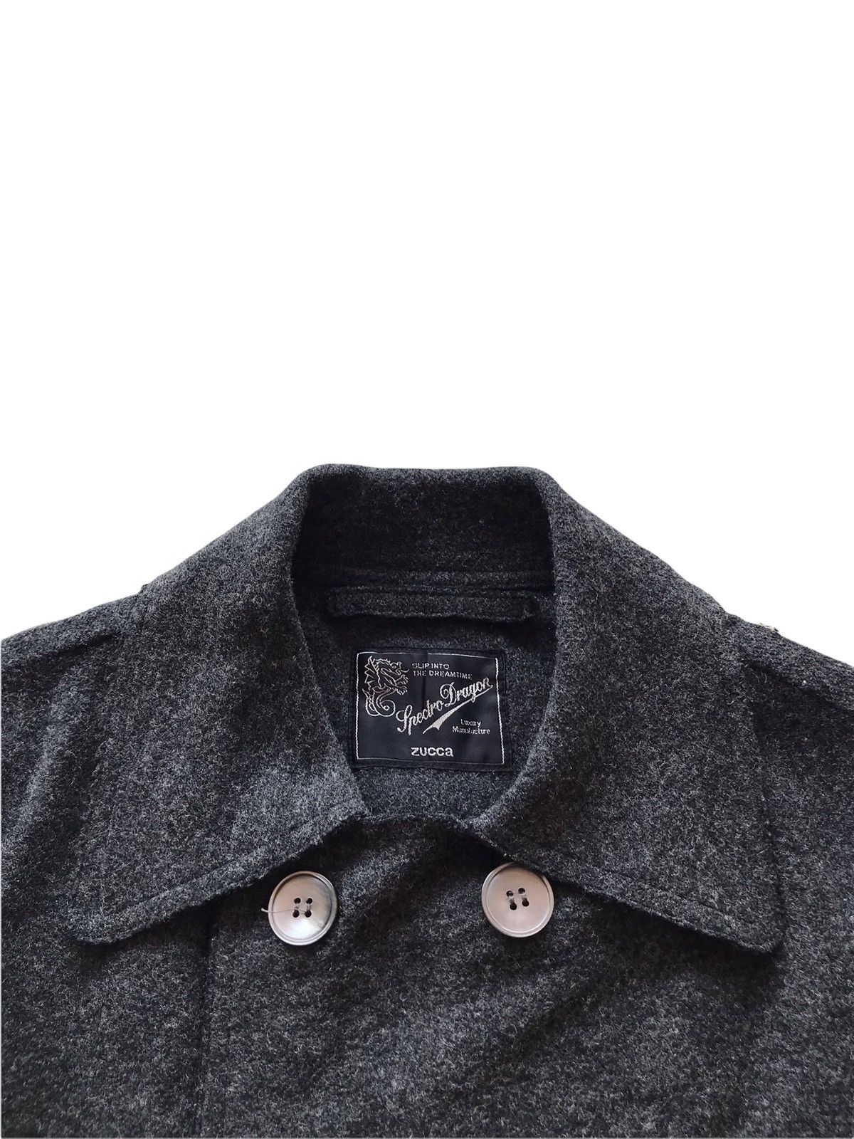CABANE de ZUCCa ZUCCA Issey Miyake Luxury Wool Double Breasted Coat Jacket Size US M / EU 48-50 / 2 - 7 Thumbnail