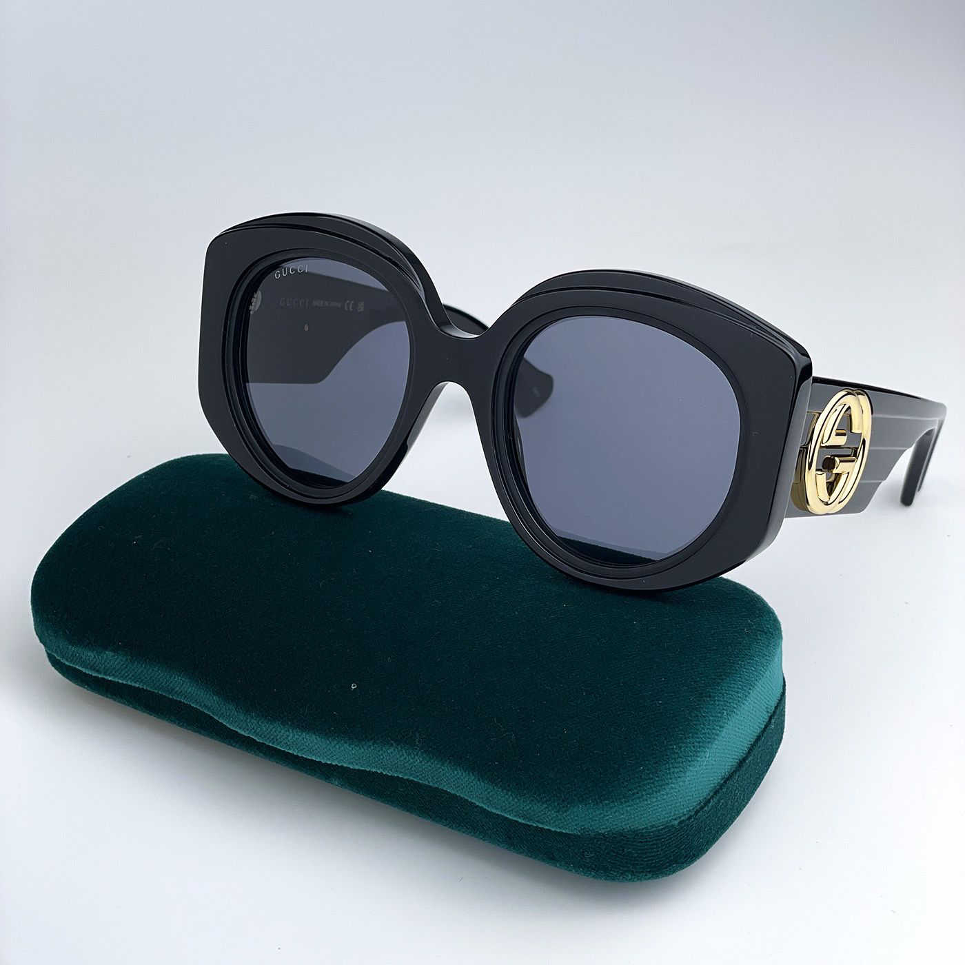 Gucci NEW GUCCI GG1240S 001 BLACK OVERSIZED ROUND WOMEN 