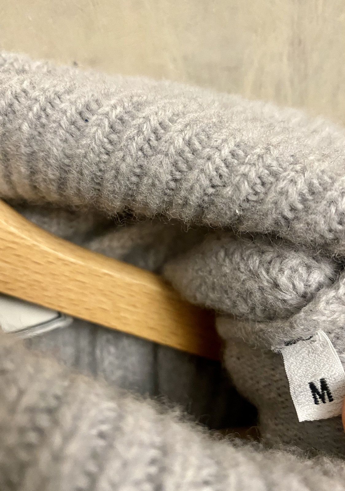AMI Ami bi textured knit jumper gris wool M Size US M / EU 48-50 / 2 - 4 Thumbnail