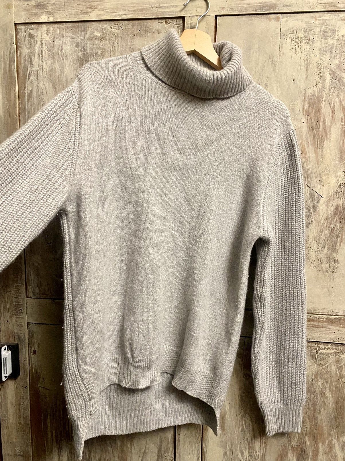 AMI Ami bi textured knit jumper gris wool M Size US M / EU 48-50 / 2 - 6 Thumbnail