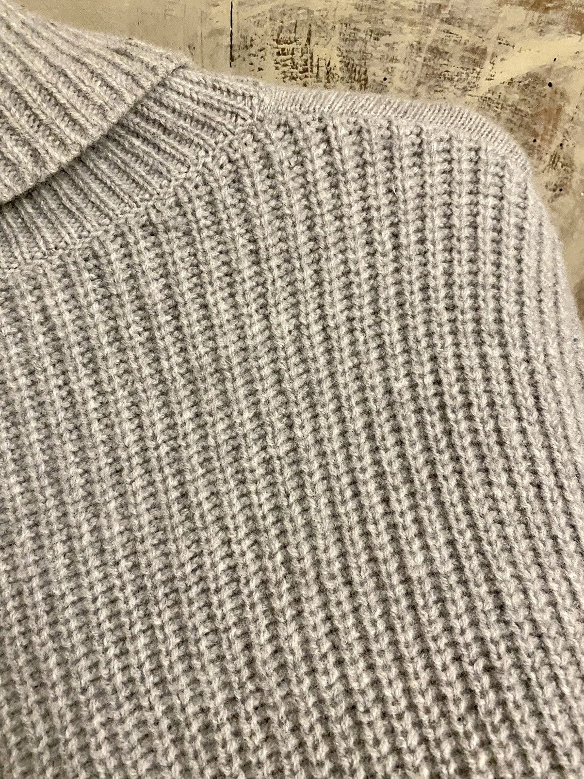 AMI Ami bi textured knit jumper gris wool M Size US M / EU 48-50 / 2 - 7 Thumbnail