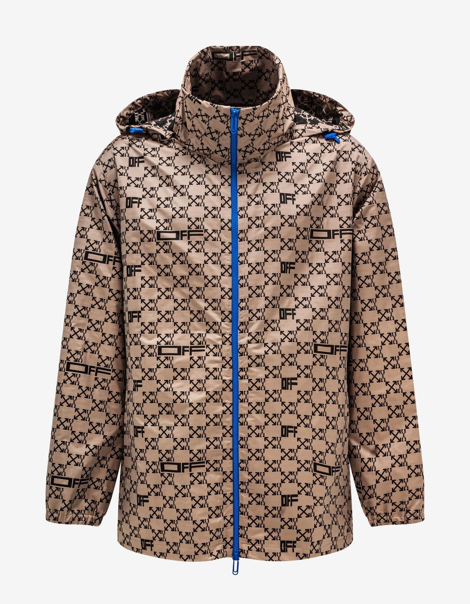 Off-White Camel Monogram Windbreaker Jacket Size US XL / EU 56 / 4 - 1 Thumbnail