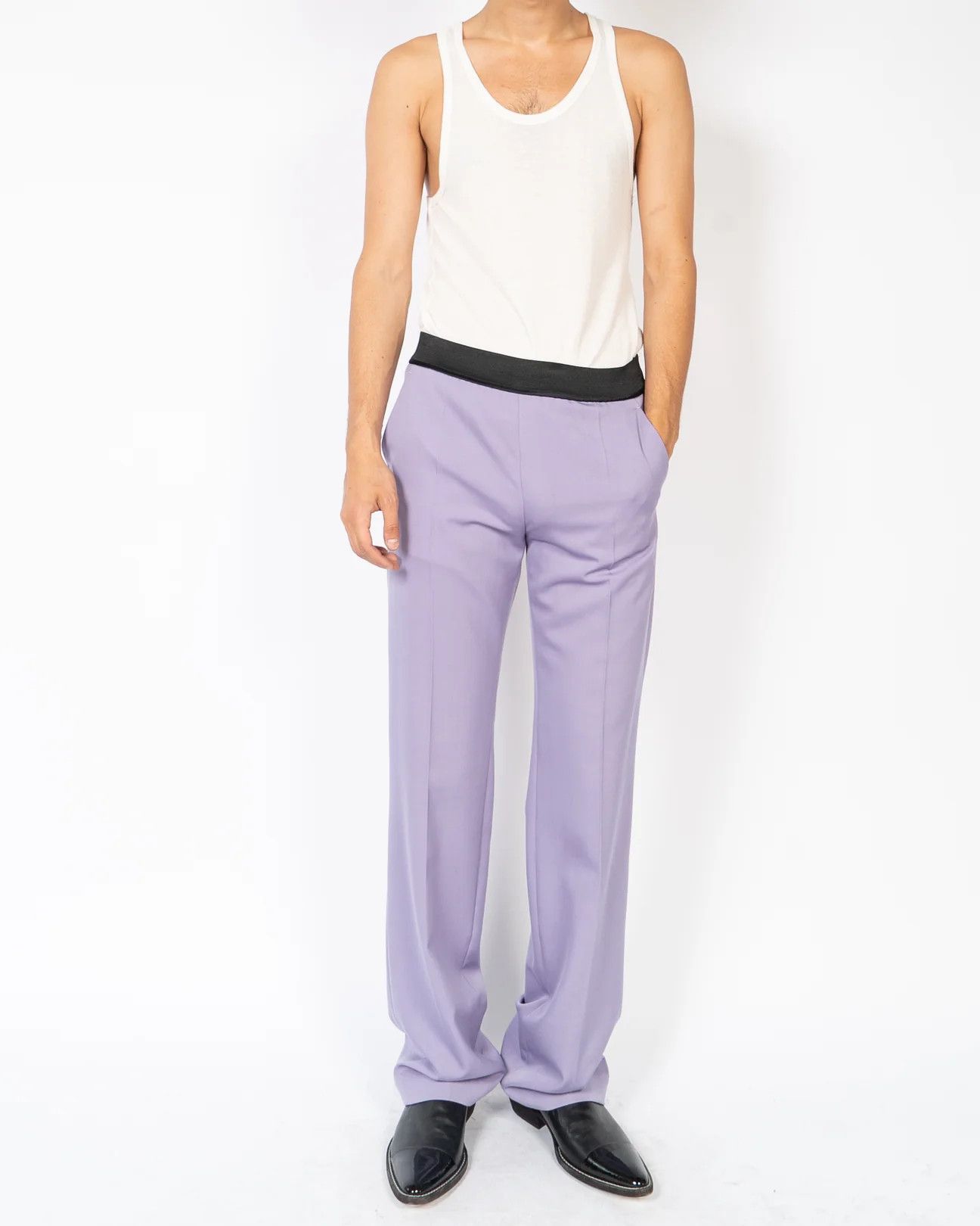 Haider Ackermann FW20 Lilac Elastic Waistband Trousers Sample Size US 30 / EU 46 - 5 Thumbnail