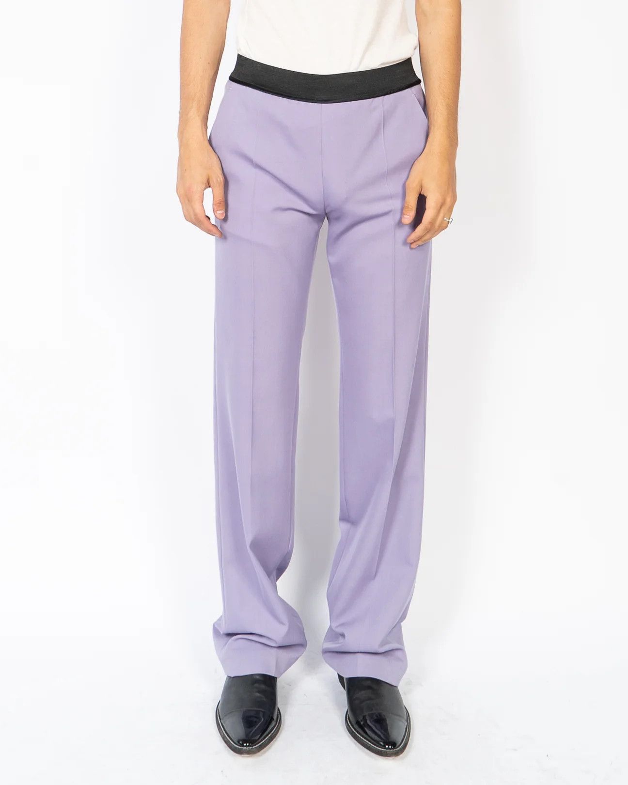 Haider Ackermann FW20 Lilac Elastic Waistband Trousers Sample Size US 30 / EU 46 - 1 Thumbnail