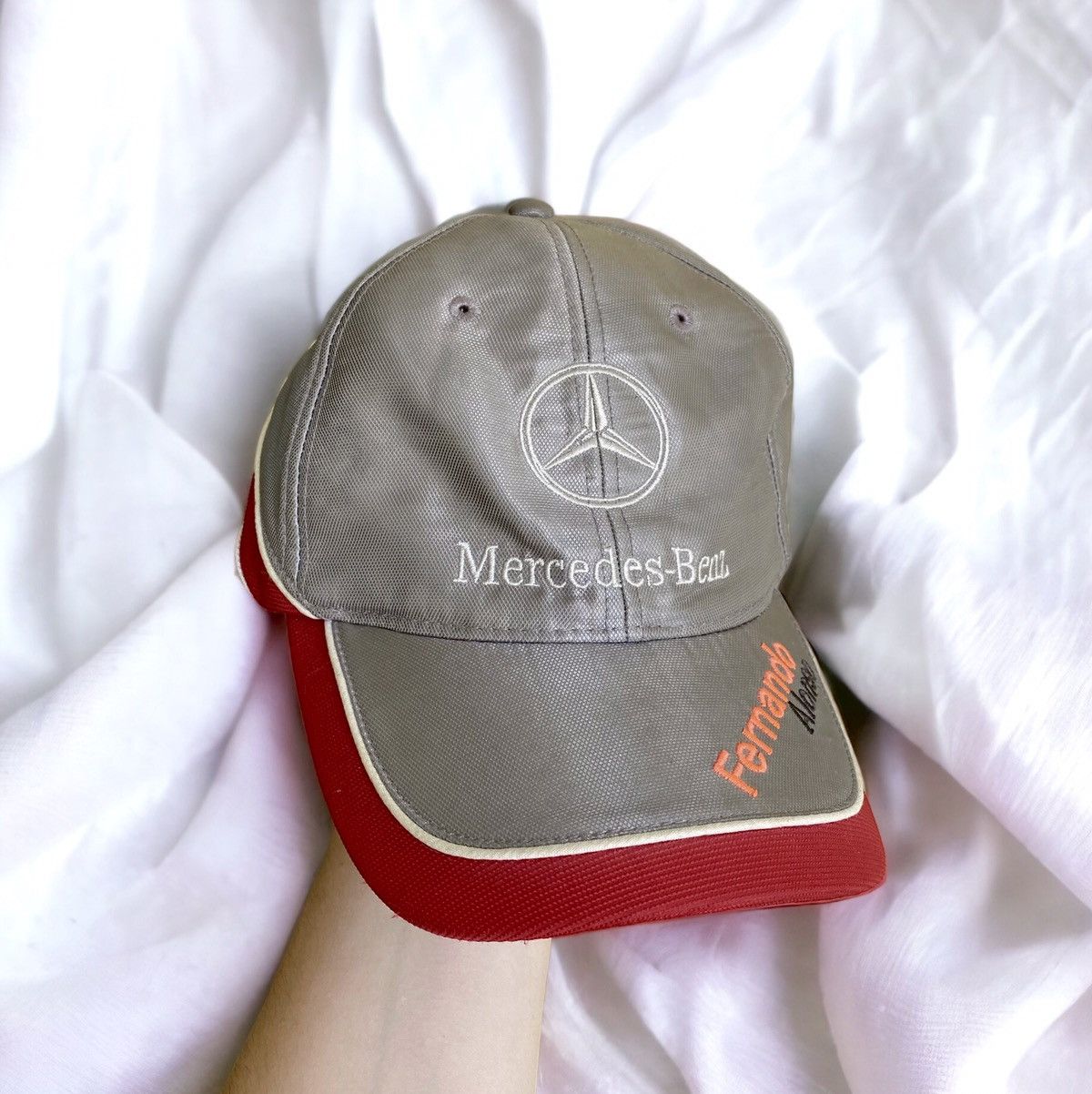 image of Malcolm Mclaren x Mercedes Benz Vintage Mercedes Benz Fernando Alonso Mclaren Vodafone Hat in Silve