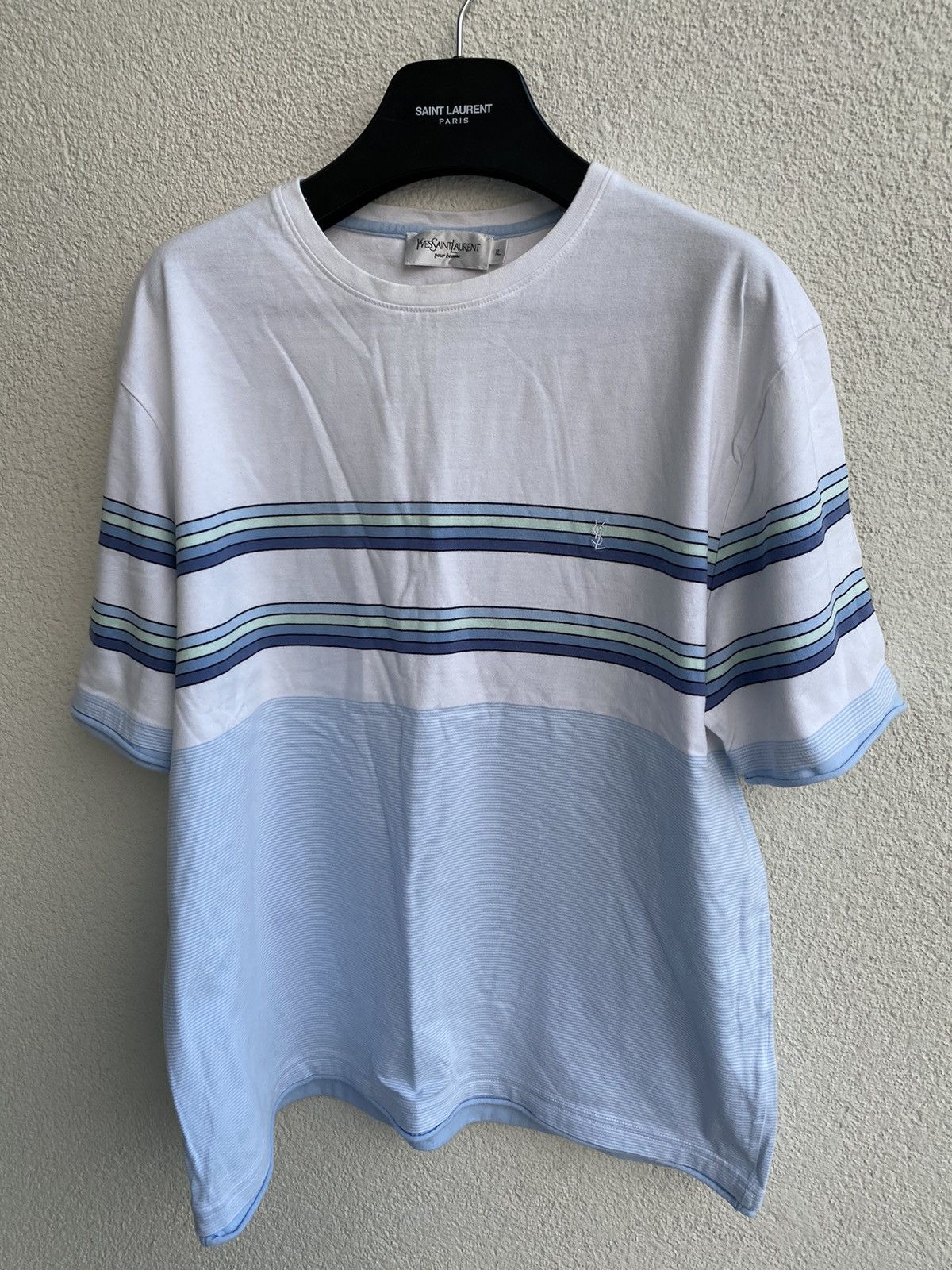 Yves Saint Laurent Multicolor YSL T-shirt Double Layer YSL Shirt Tee Size US L / EU 52-54 / 3 - 4 Thumbnail