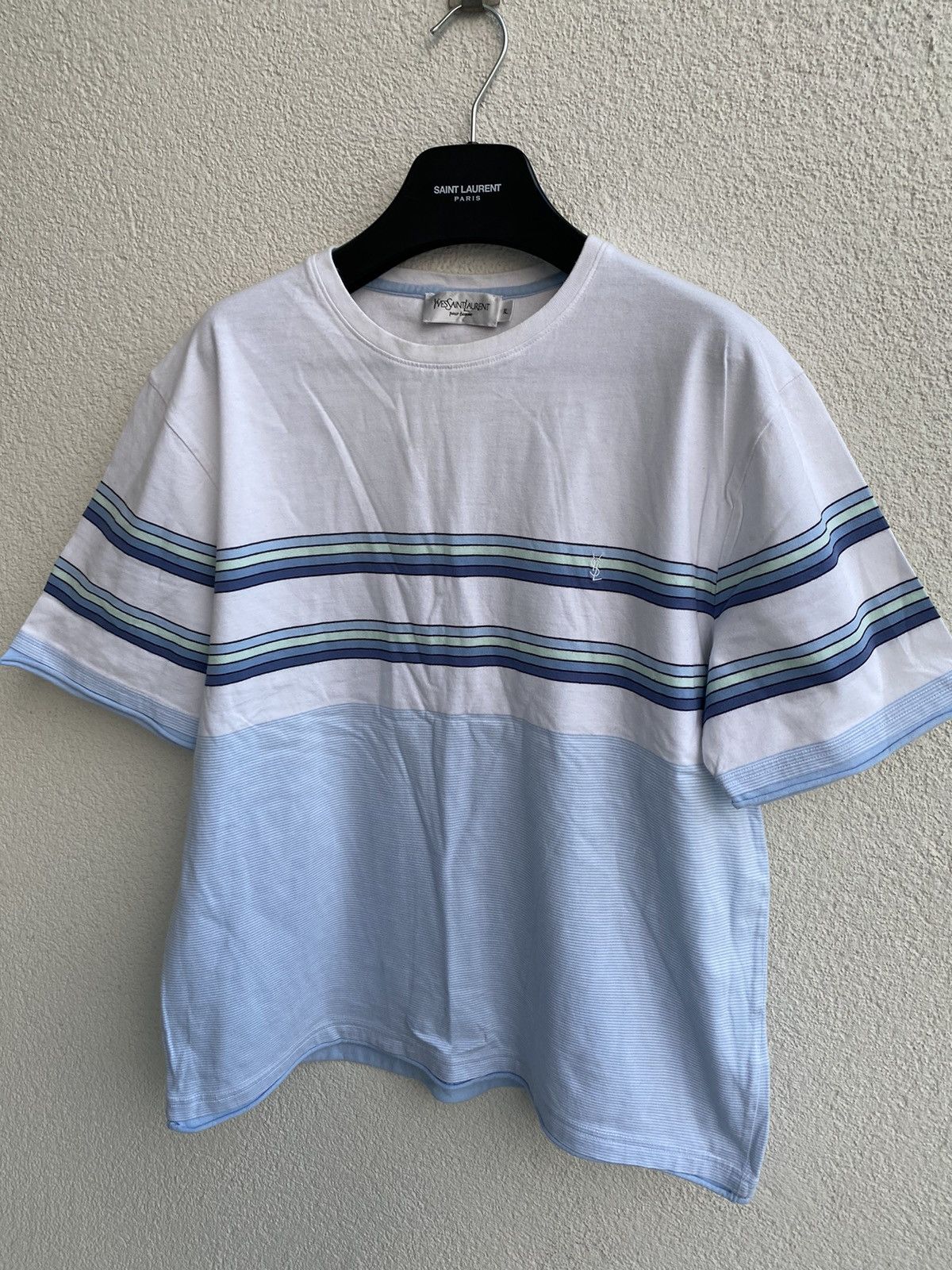 Yves Saint Laurent Multicolor YSL T-shirt Double Layer YSL Shirt Tee Size US L / EU 52-54 / 3 - 11 Thumbnail
