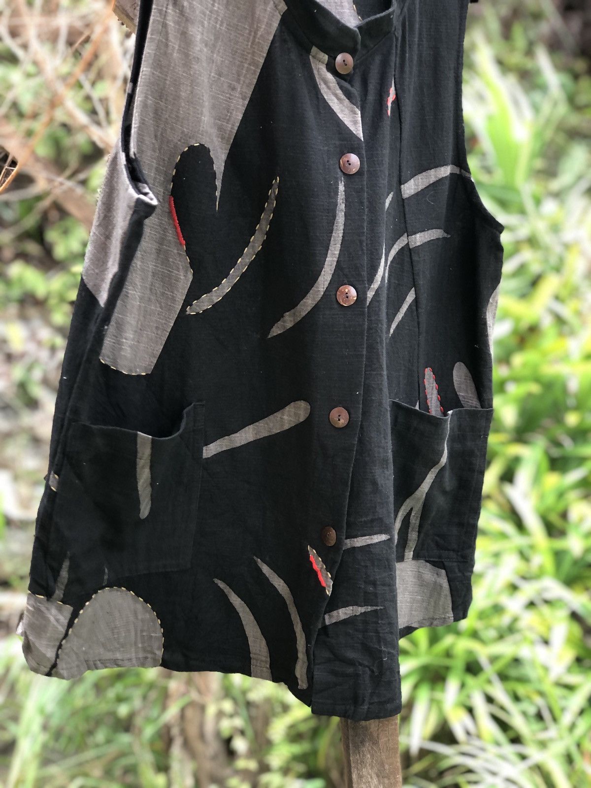 Japanese Brand Vintage Vest Sashiko Patchwork Size US L / EU 52-54 / 3 - 3 Thumbnail