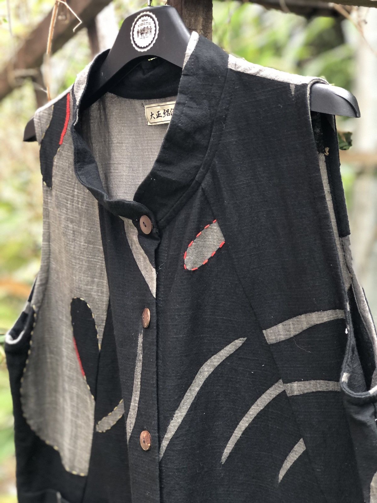 Japanese Brand Vintage Vest Sashiko Patchwork Size US L / EU 52-54 / 3 - 2 Thumbnail