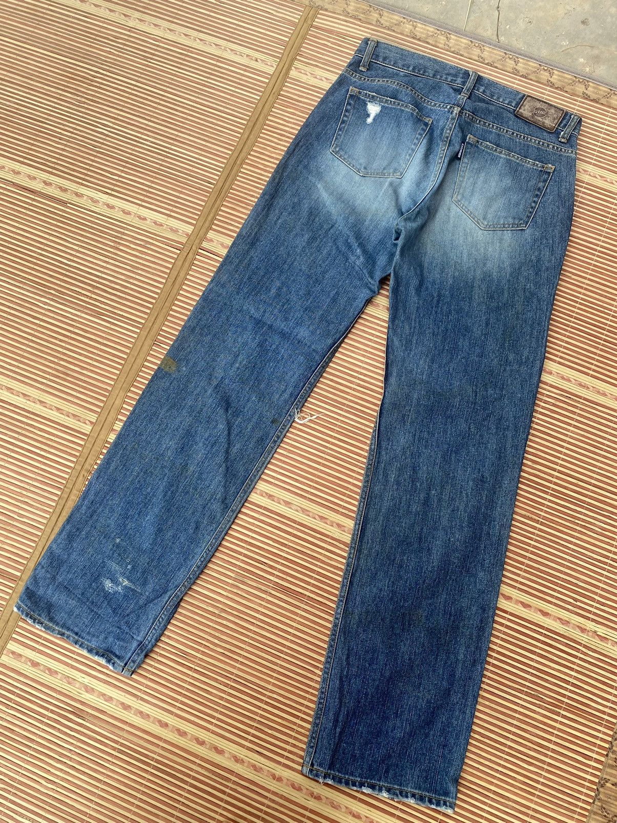 Japanese Brand E Hyphen World Gallery Distressed Pant Size US 31 - 3 Thumbnail