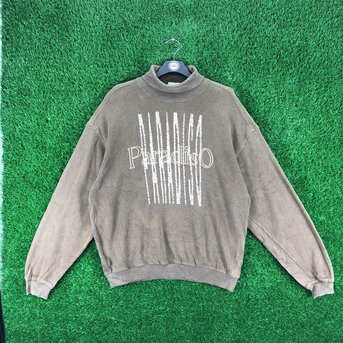 Paradise Vintage Paradiso Embroidery Logo Turtle Neck Sweater Pullove Size US XL / EU 56 / 4 - 1 Thumbnail