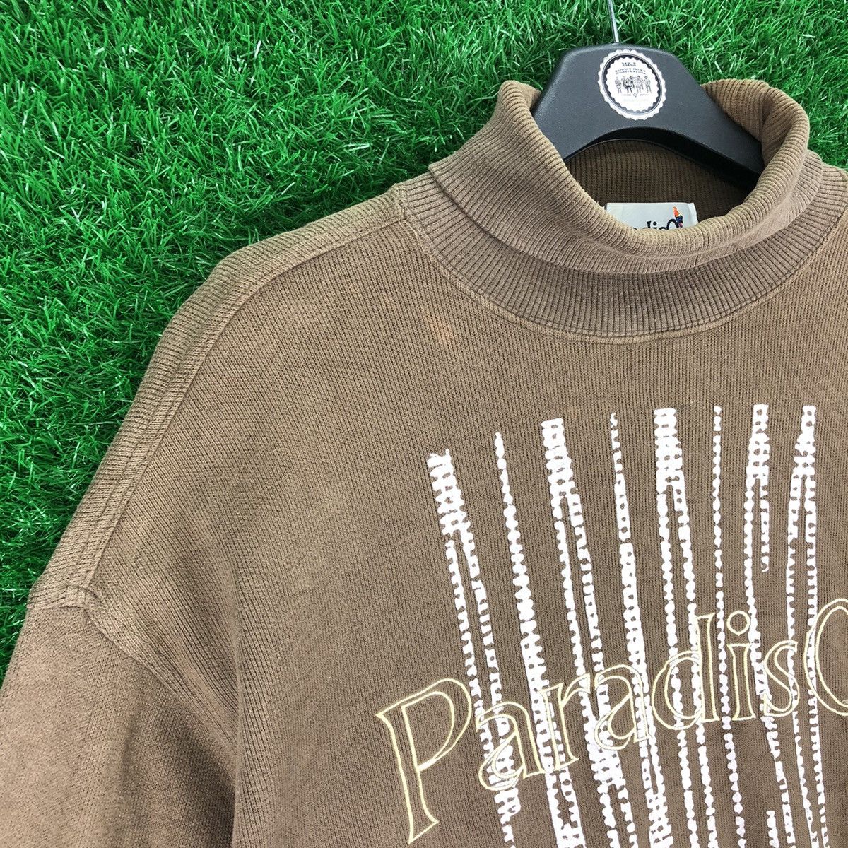 Paradise Vintage Paradiso Embroidery Logo Turtle Neck Sweater Pullove Size US XL / EU 56 / 4 - 2 Thumbnail
