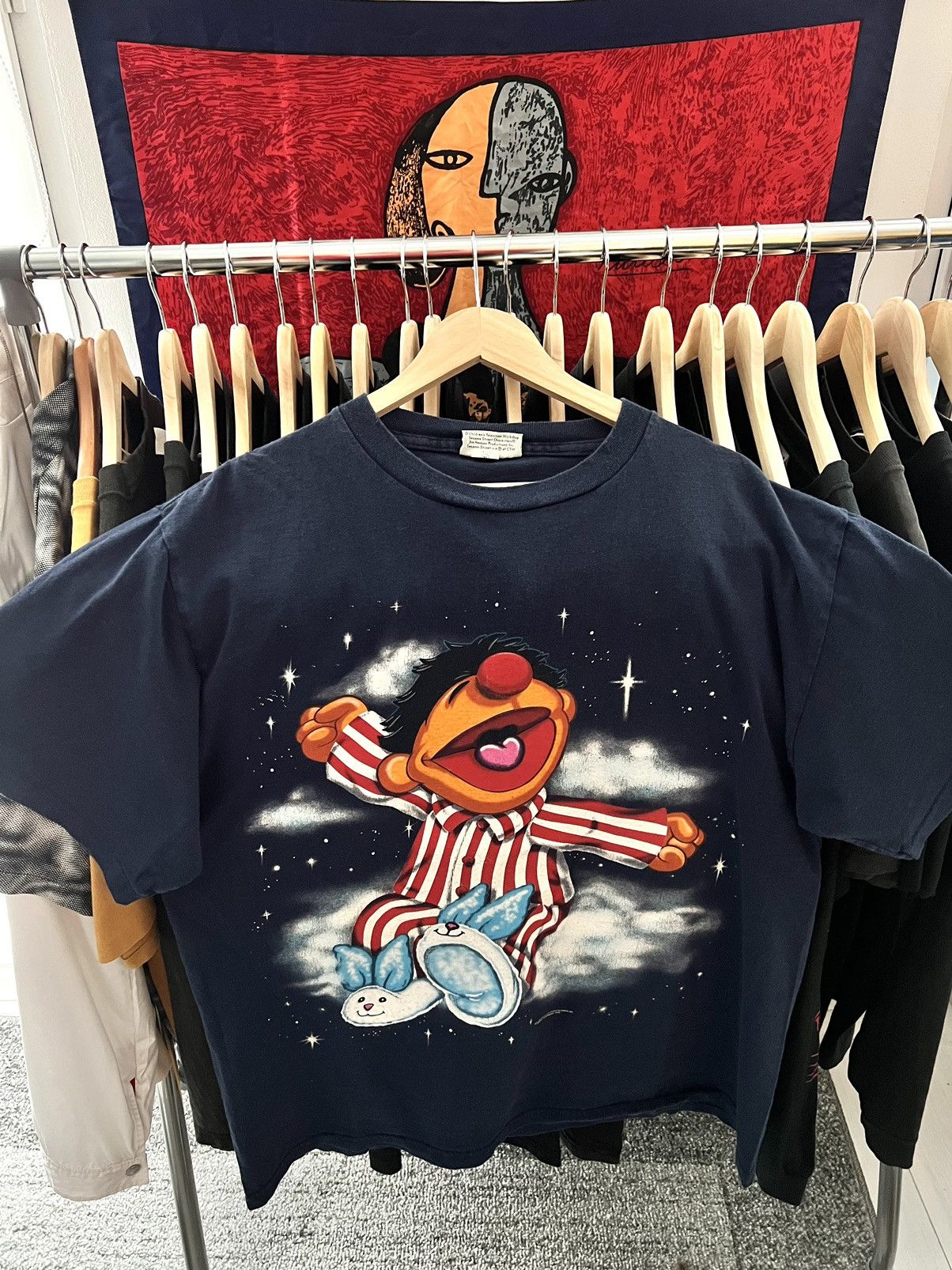 Retro T-shirt Sesame Street 2000s Large Oversized Distressed