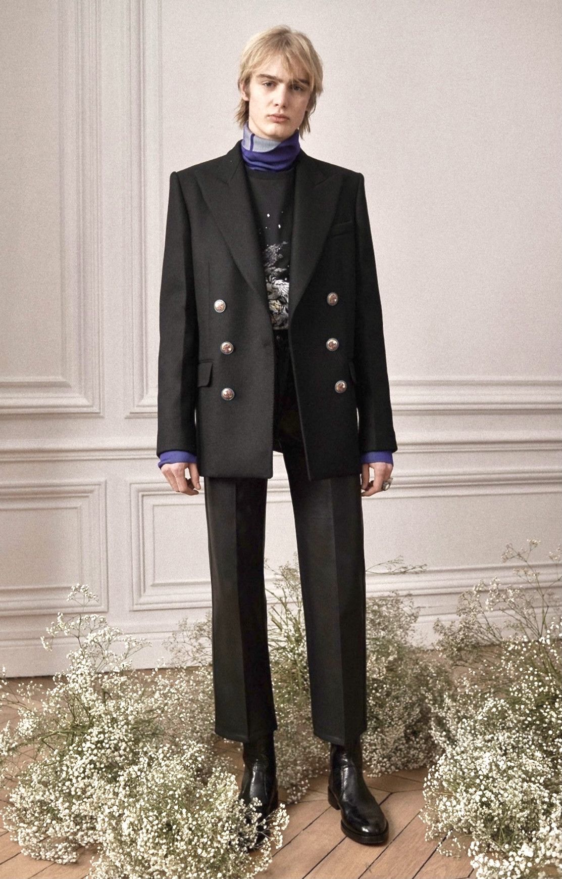 Givenchy Givenchy Paris Fall 2019 Black Double Breasted Blazer NWT Size 54R - 1 Thumbnail