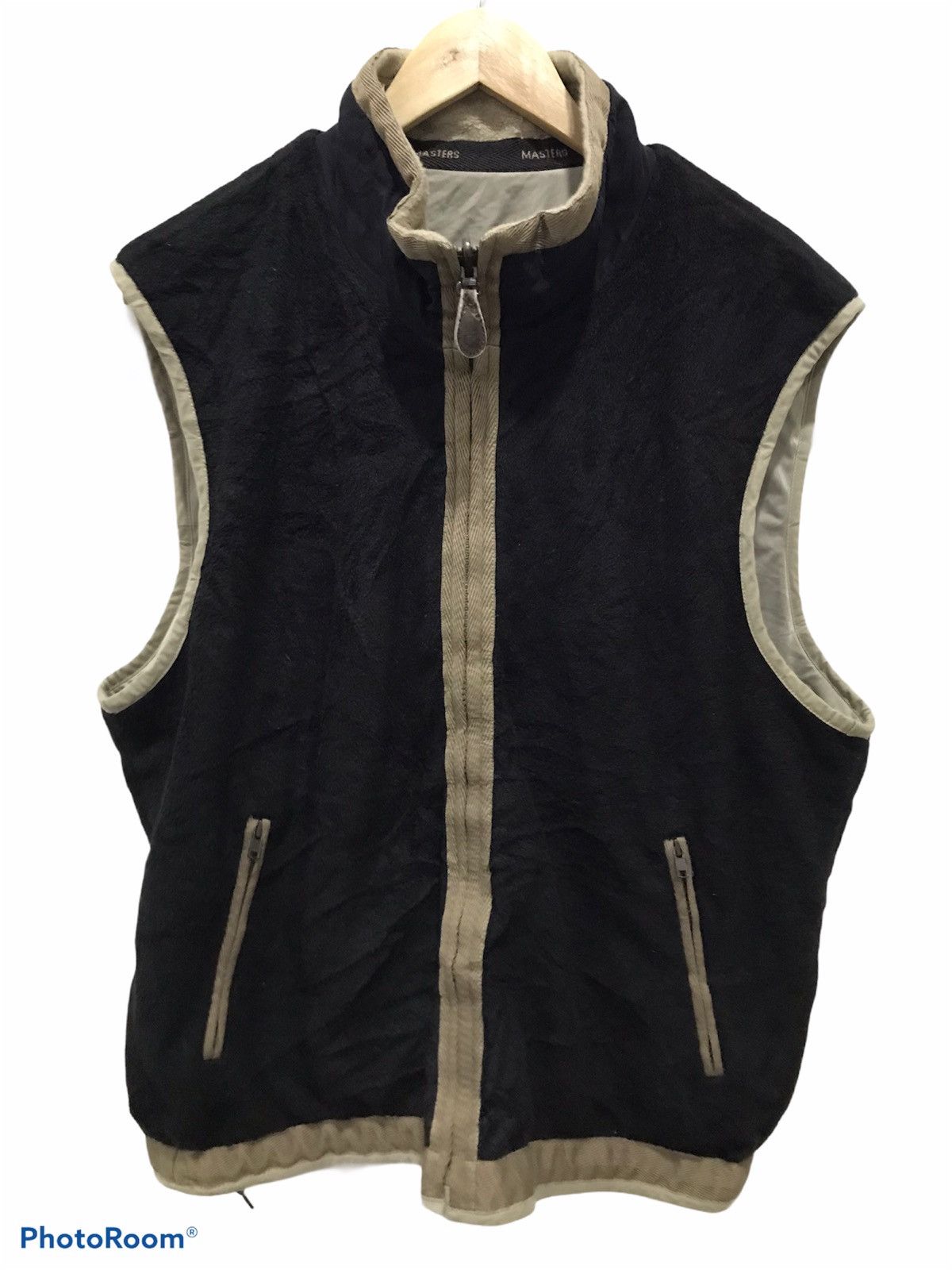 image of Masters Stylish Fleece Vest in Black, Men's (Size XL)