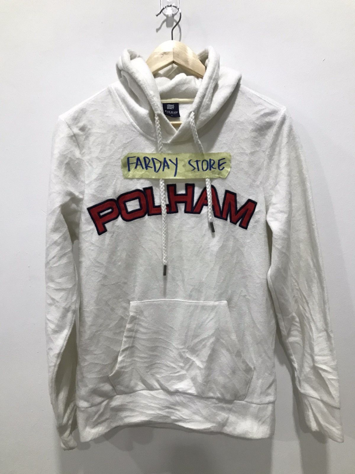 Japanese Brand Polham big spellout hooded Sweatshirt Size US S / EU 44-46 / 1 - 2 Thumbnail