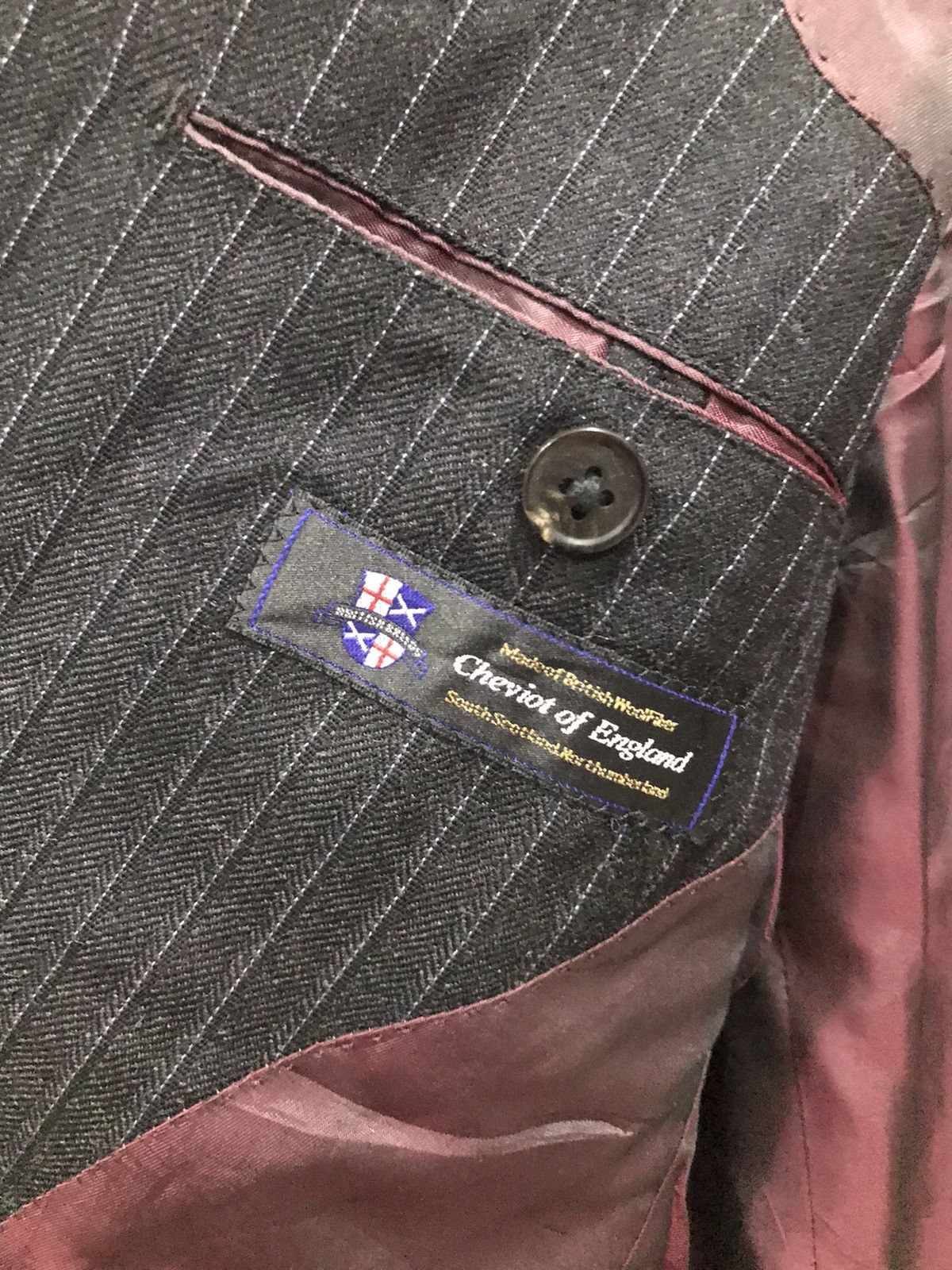 Designer THE SUIT COMPANY CHEVIOT OF ENGLAND BLAZER Size 36R - 15 Thumbnail