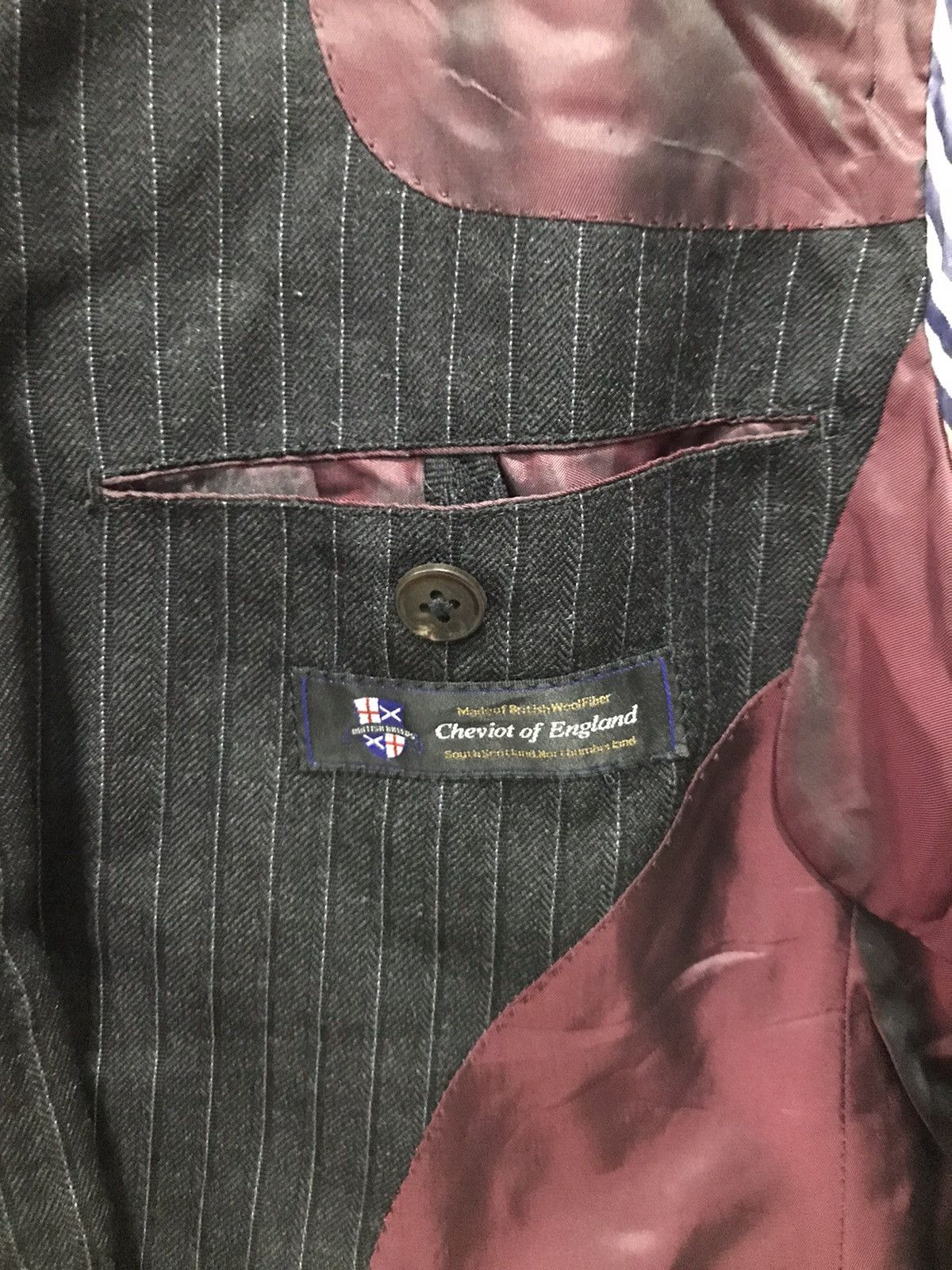 Designer THE SUIT COMPANY CHEVIOT OF ENGLAND BLAZER Size 36R - 21 Thumbnail