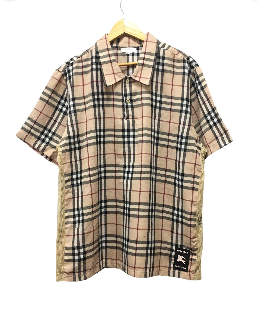 image of Extremely Design Burberry London Nova Check Shit in Beige, Men's (Size XL)