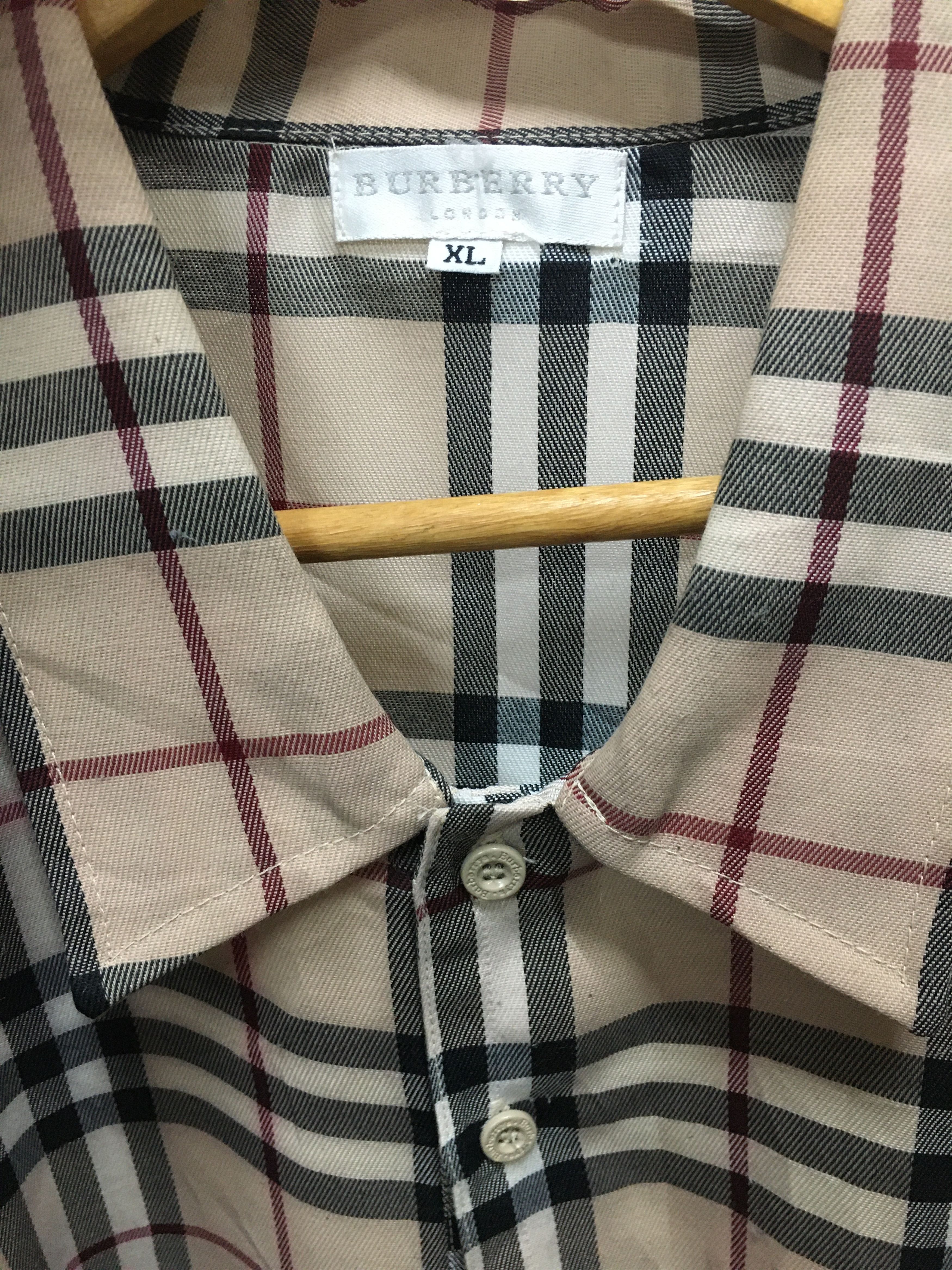 Burberry Extremely Rare Design Burberry London Nova Check Shit Size US XL / EU 56 / 4 - 8 Thumbnail