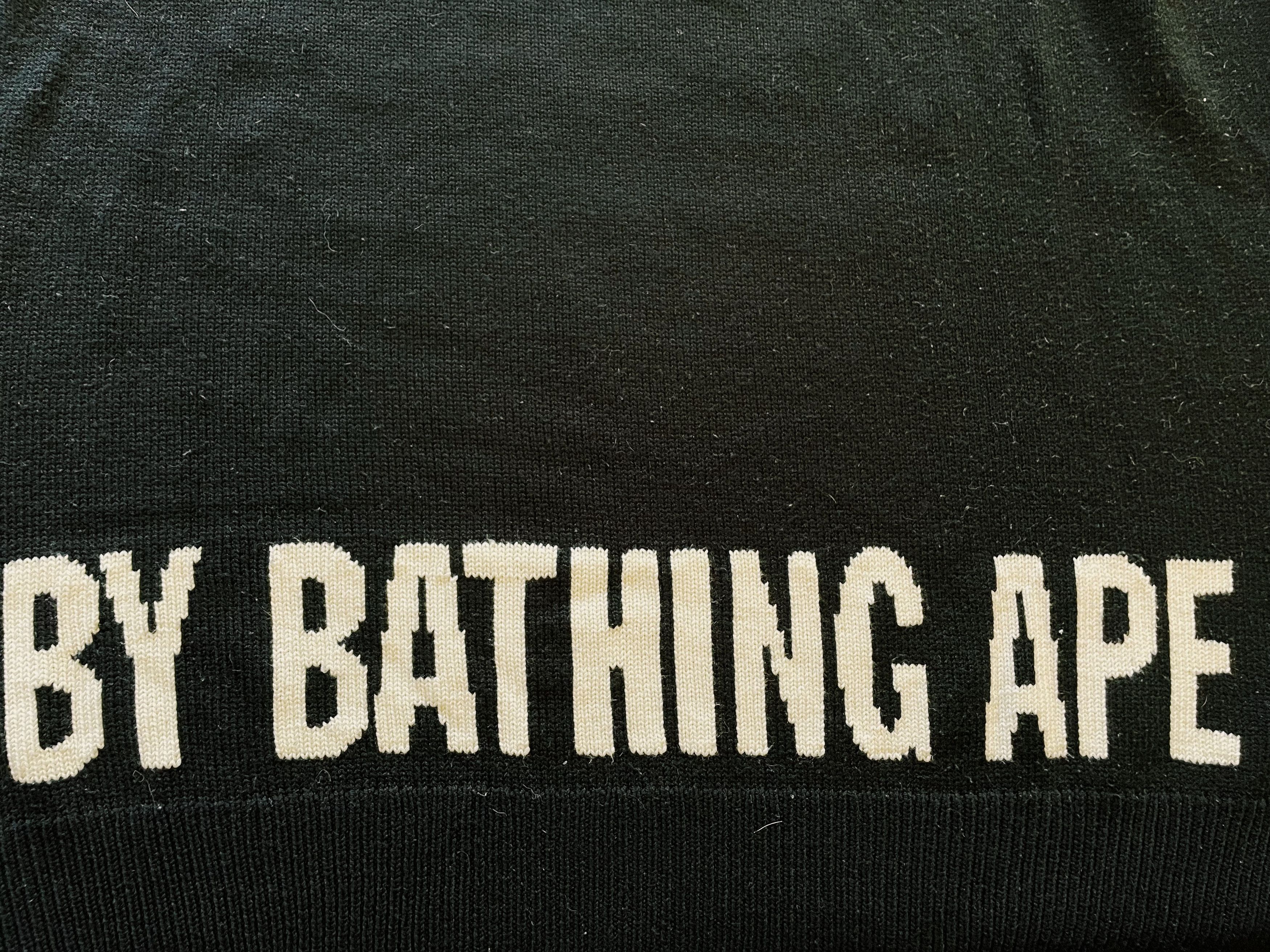 Bape × Nigo × Vintage Vintage Y2K Bape Mad Ape Face Knit Sweater Black Size US L / EU 52-54 / 3 - 5 Thumbnail